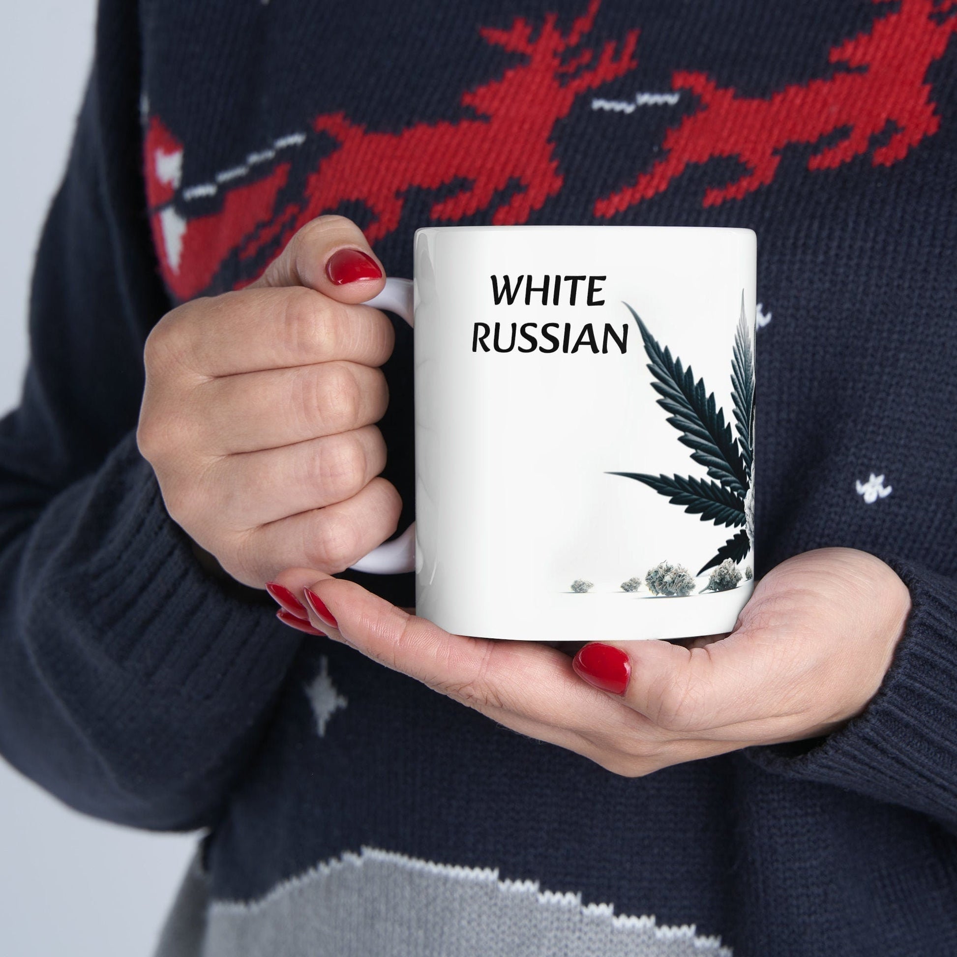 WHITE RUSSIAN - WEED Strain Themed Coffee Mugs - Perfect Gift for Smokers, Stoners, Marijuana Lovers; Wake and Bake Essentials
