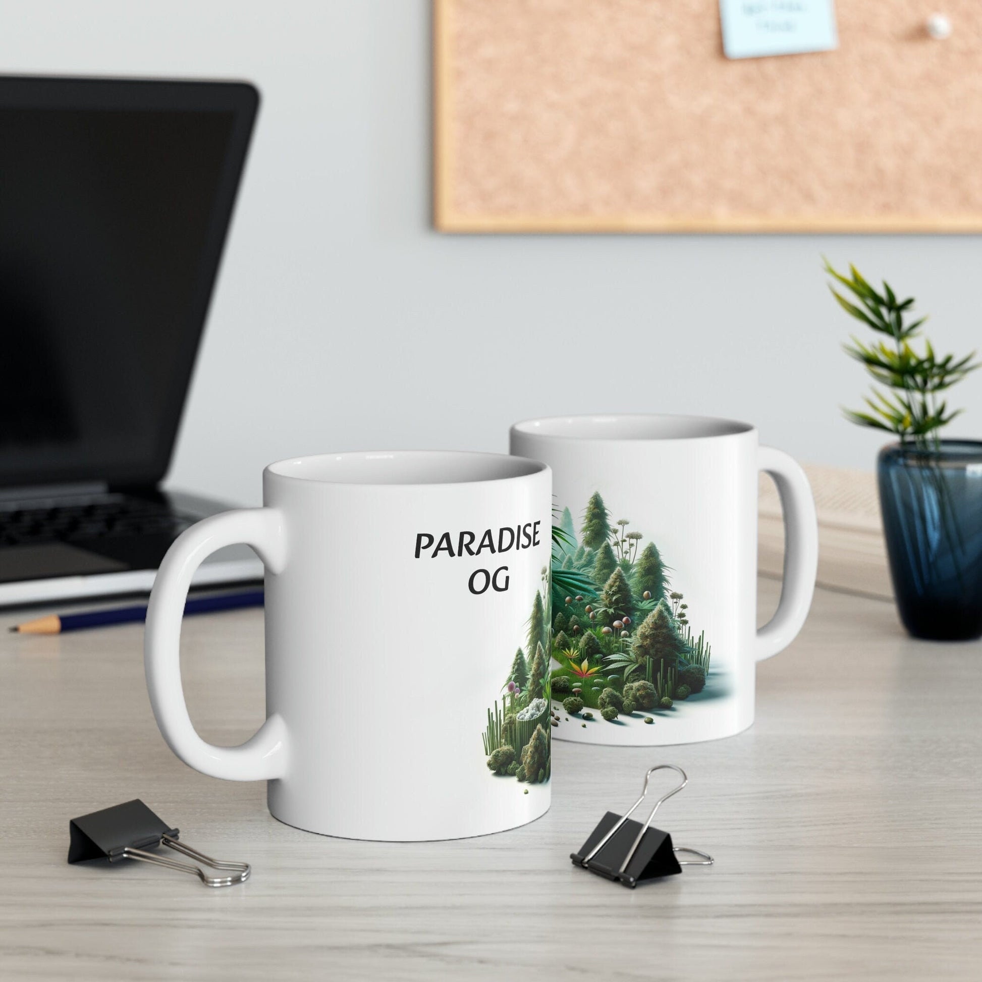 PARADISE OG - WEED Strain Themed Coffee Mugs - Perfect Gift for Smokers, Stoners, Marijuana Lovers; Wake and Bake Essentials