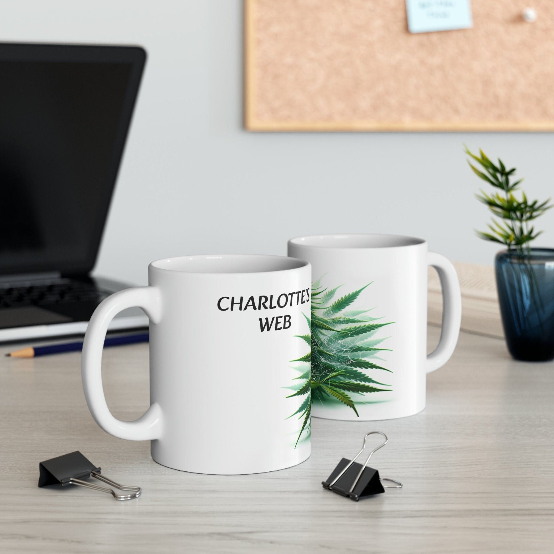 CHARLOTTE&#39;S WEB - Weed Strain Themed Coffee Mugs - Perfect Gift for Smokers, Stoners, Marijuana Lovers; Wake and Bake Essentials