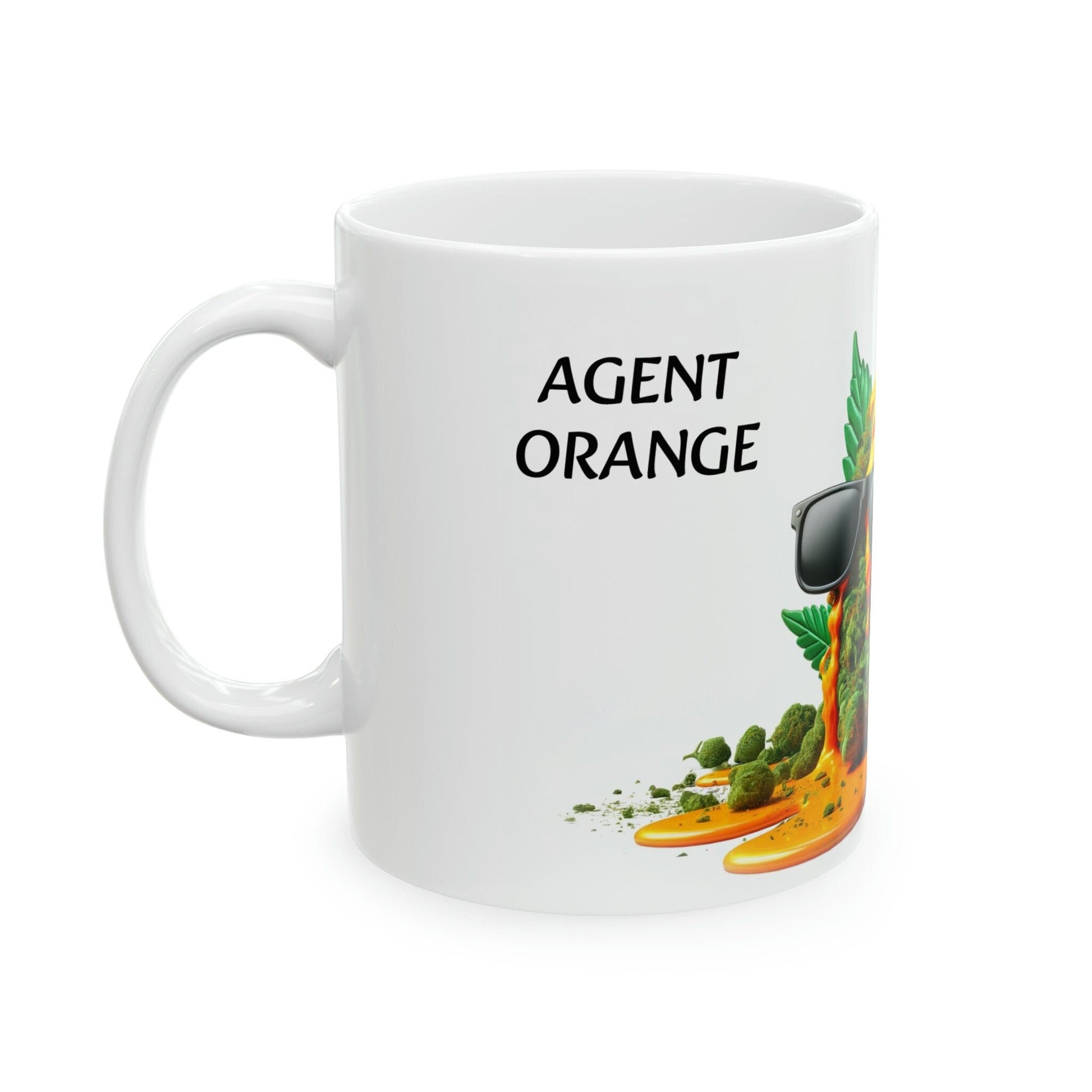 AGENT ORANGE - WEED Strain Themed Coffee Mugs - Perfect Gift for Smokers, Stoners, Marijuana Lovers; Wake and Bake Essentials
