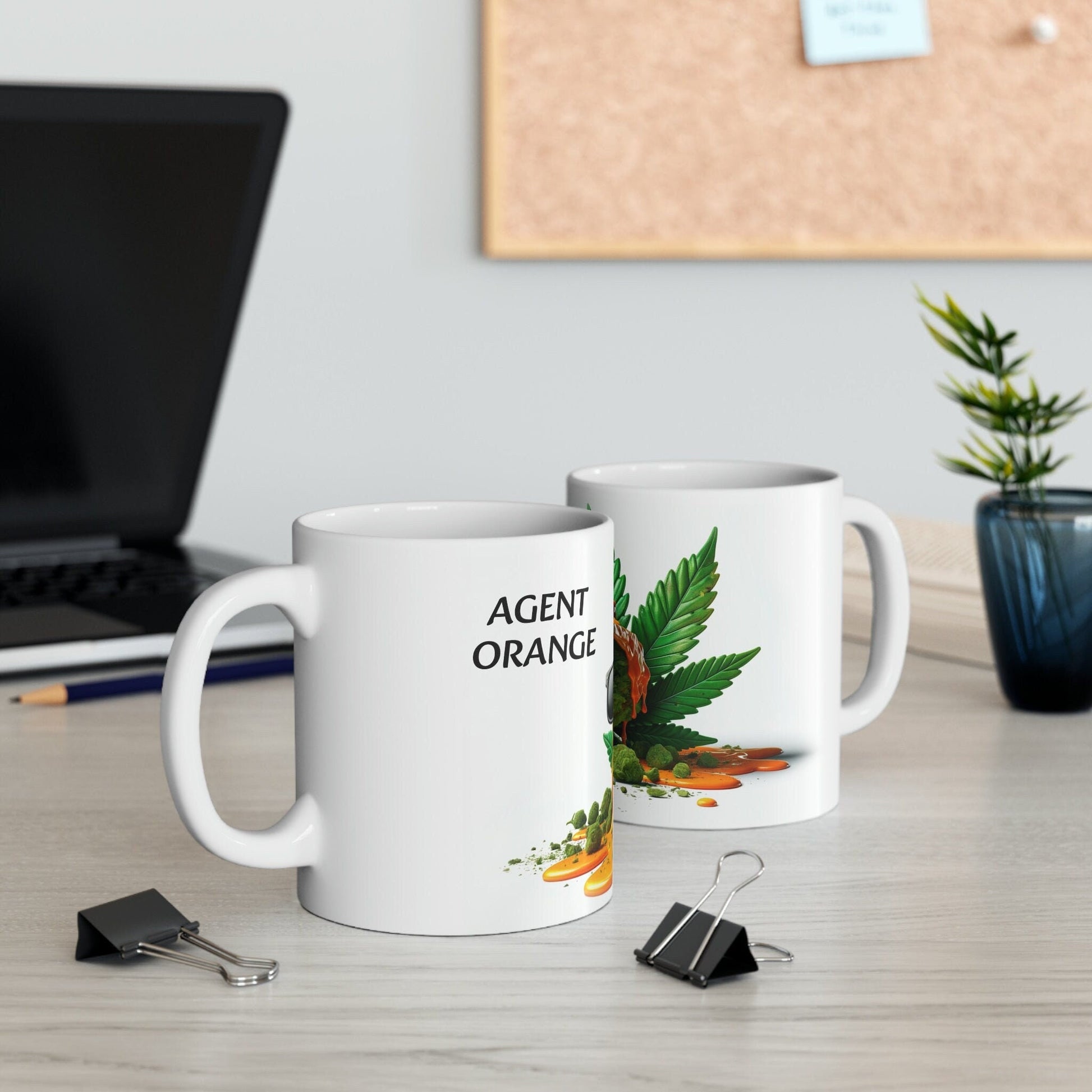 AGENT ORANGE - WEED Strain Themed Coffee Mugs - Perfect Gift for Smokers, Stoners, Marijuana Lovers; Wake and Bake Essentials
