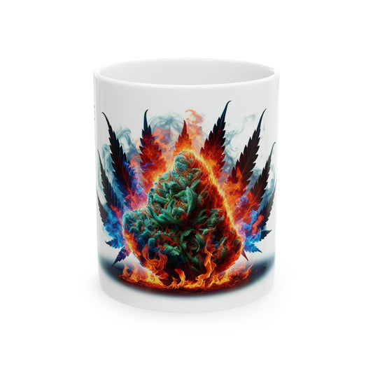 FIRE OG - WEED Strain Themed Coffee Mugs - Perfect Gift for Smokers, Stoners, Marijuana Lovers; Wake and Bake Essentials
