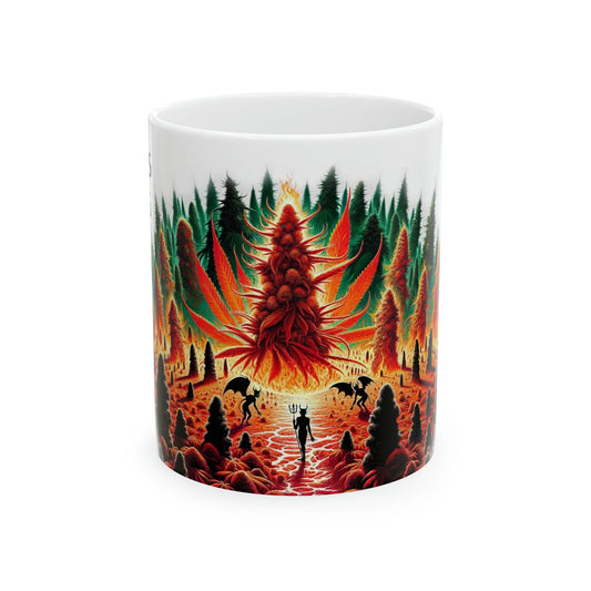 HELL&#39;S OG - WEED Strain Themed Coffee Mugs - Perfect Gift for Smokers, Stoners, Marijuana Lovers; Wake and Bake Essentials