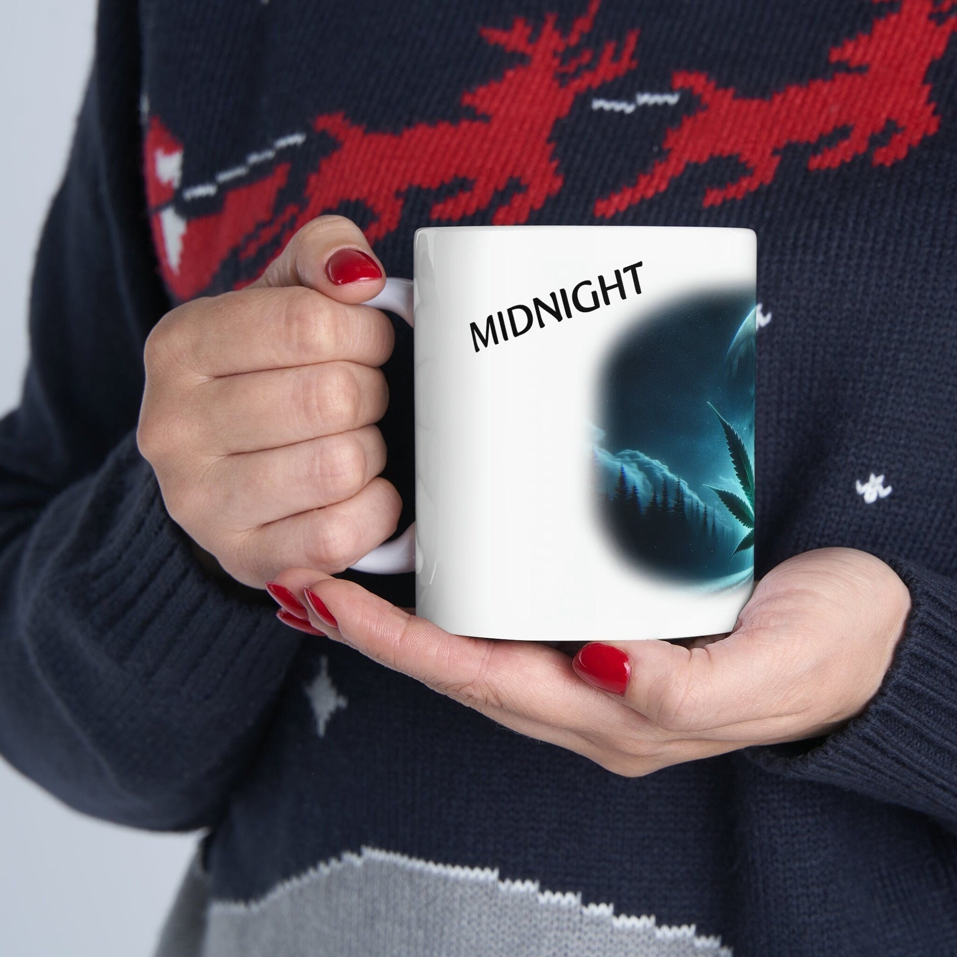 MIDNIGHT - WEED Strain Themed Coffee Mugs - Perfect Gift for Smokers, Stoners, Marijuana Lovers; Wake and Bake Essentials