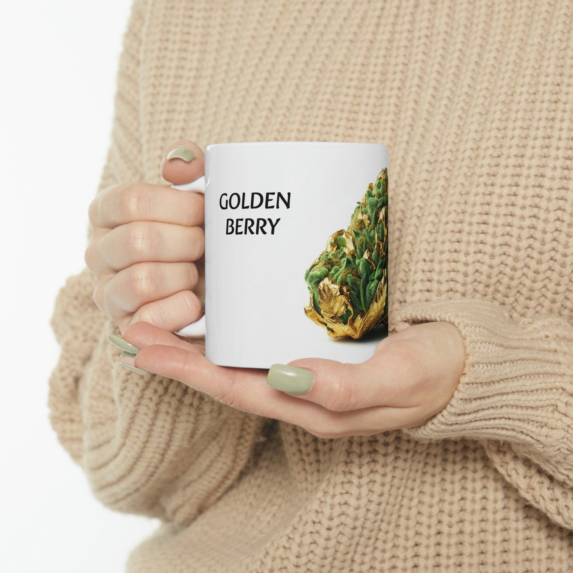 GOLDEN BERRY - WEED Strain Themed Coffee Mugs - Perfect Gift for Smokers, Stoners, Marijuana Lovers; Wake and Bake Essentials