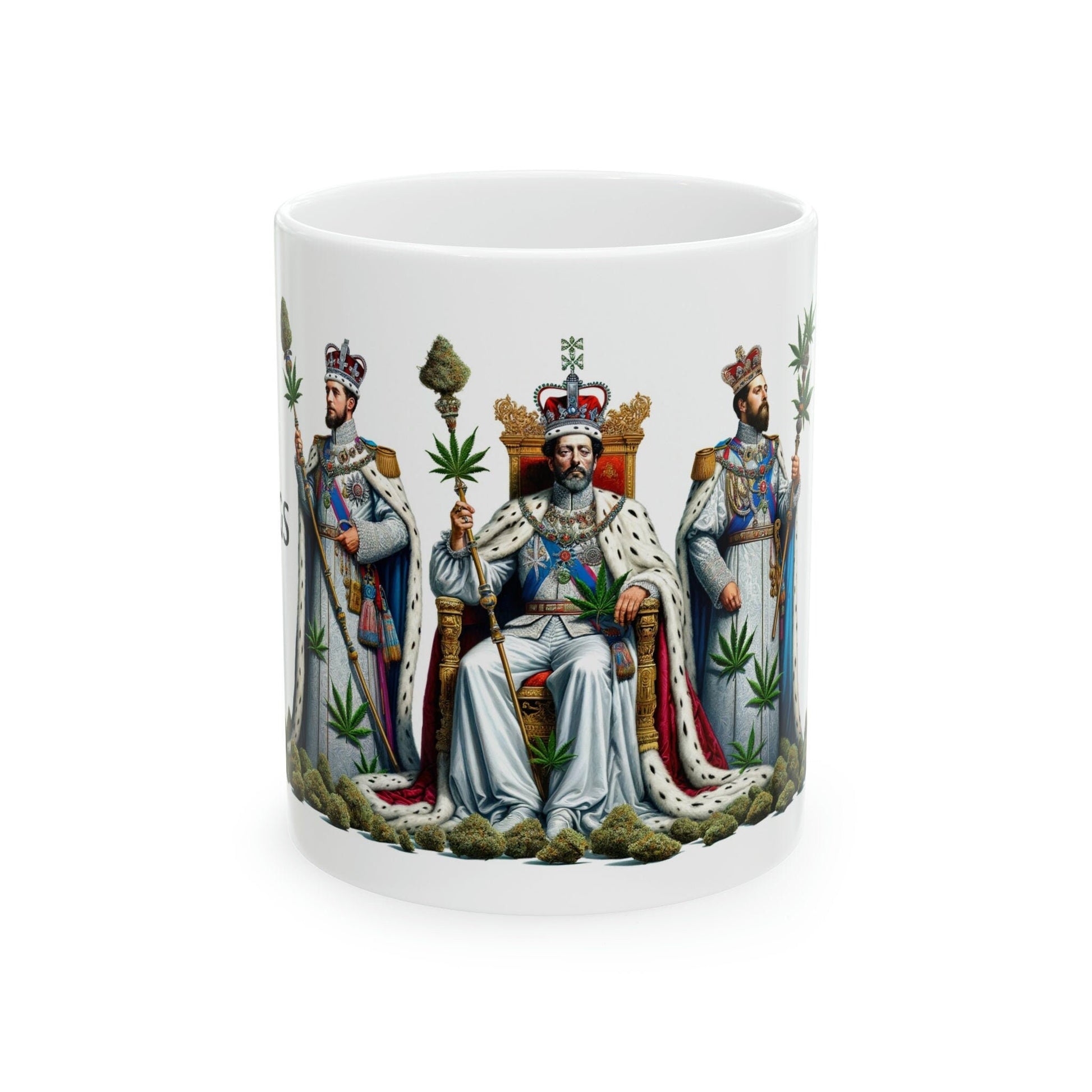 3 KINGS - WEED Strain Themed Coffee Mugs - Perfect Gift for Smokers, Stoners, Marijuana Lovers; Wake and Bake Essentials