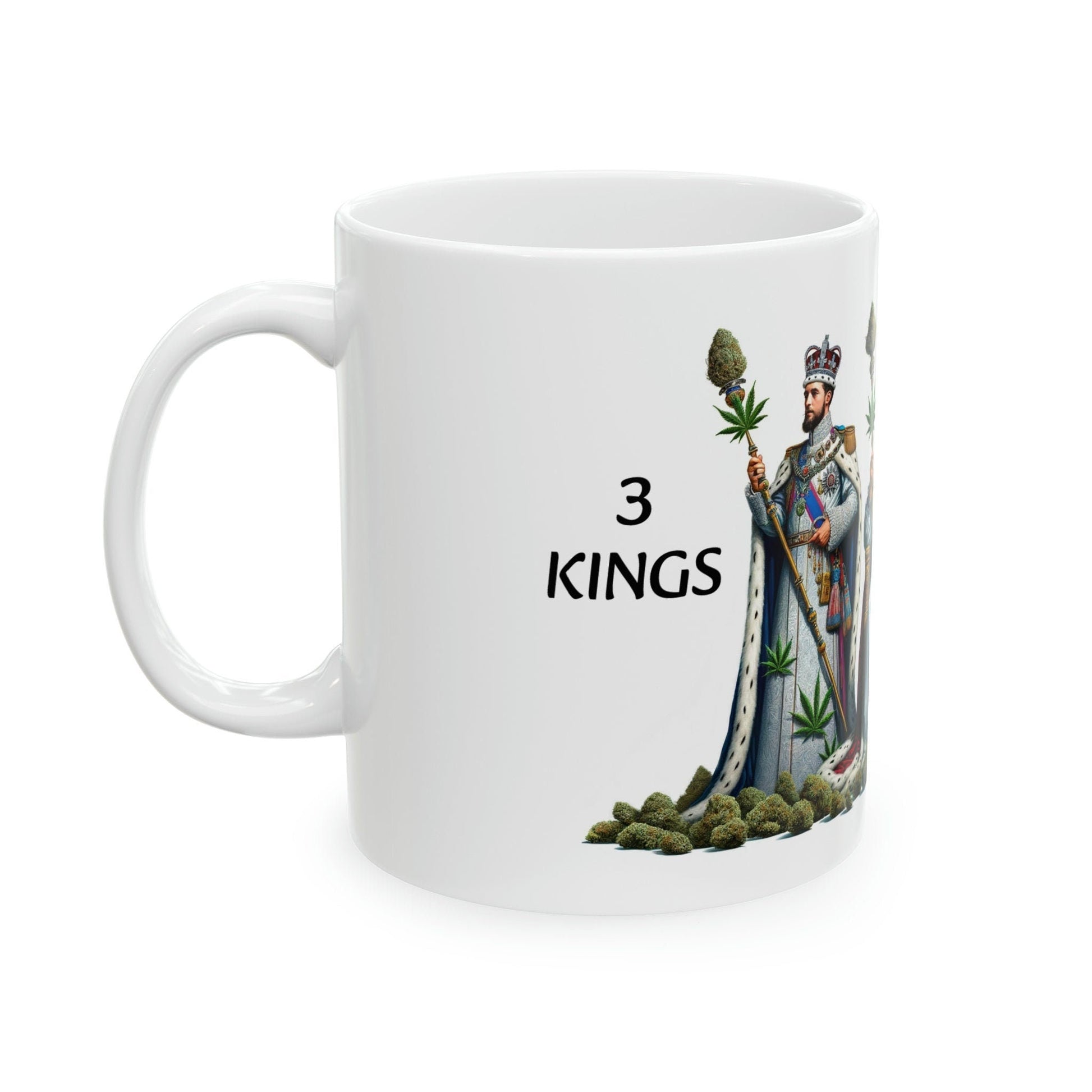 3 KINGS - WEED Strain Themed Coffee Mugs - Perfect Gift for Smokers, Stoners, Marijuana Lovers; Wake and Bake Essentials