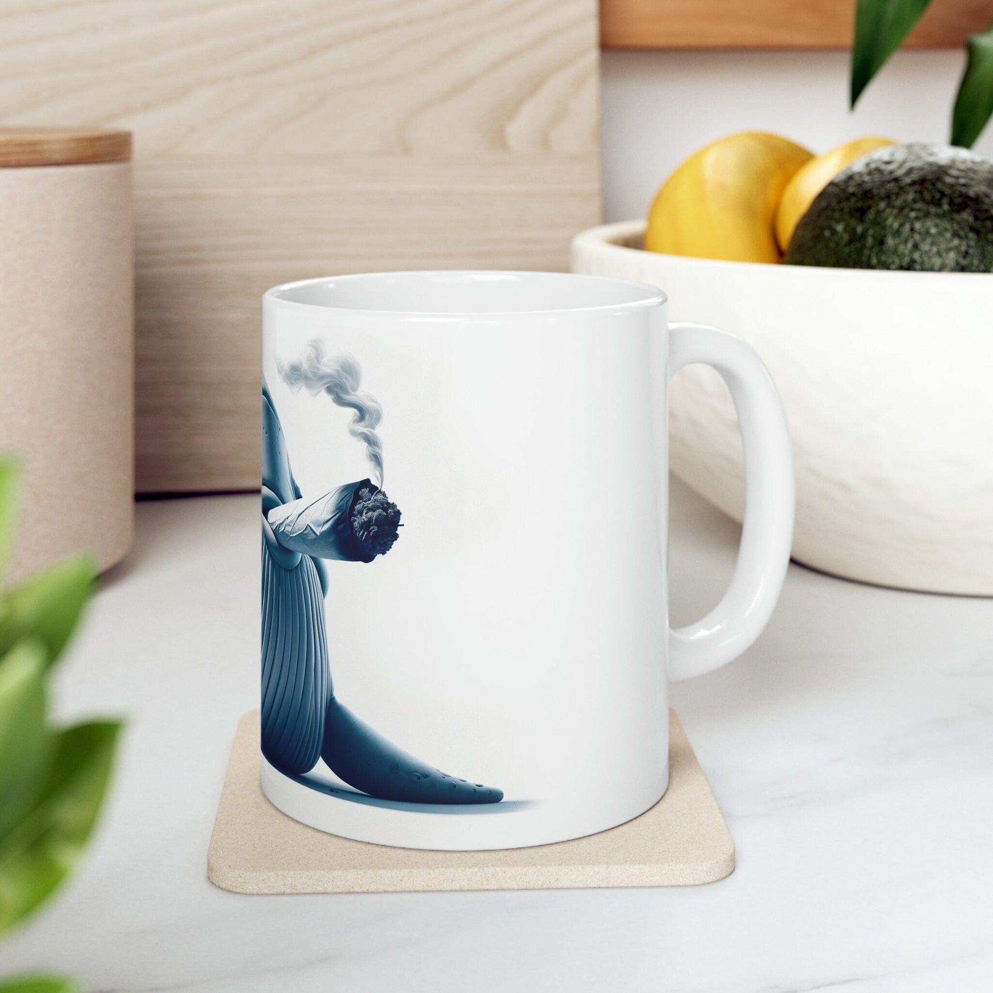 WHALE - WEED Themed Coffee Mugs - Perfect Gift for Smokers, Stoners, Growers; Animal Lovers - Marijuana Mug for Wake and Bake
