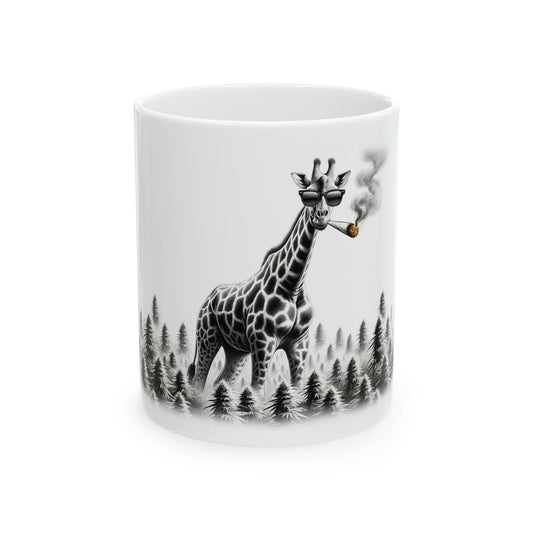 GIRAFFE - WEED Themed Coffee Mugs - Perfect Gift for Smokers, Stoners, Growers; Animal Lovers - Marijuana Mug for Wake and Bake