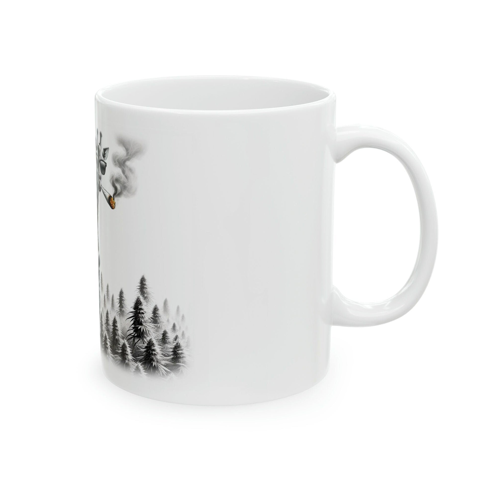 GIRAFFE - WEED Themed Coffee Mugs - Perfect Gift for Smokers, Stoners, Growers; Animal Lovers - Marijuana Mug for Wake and Bake