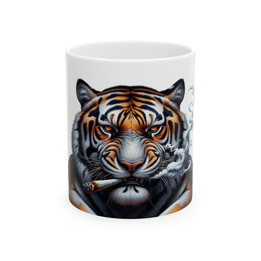 TIGER - WEED Themed Coffee Mugs - Perfect Gift for Smokers, Stoners, Growers; Animal Lovers - Marijuana Mug for Wake and Bake