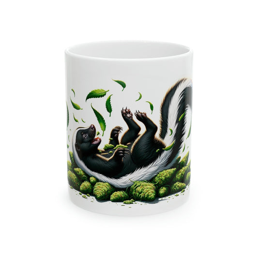 SKUNK - WEED Themed Coffee Mugs - Perfect Gift for Smokers, Stoners, Growers; Animal Lovers - Marijuana Mug for Wake and Bake