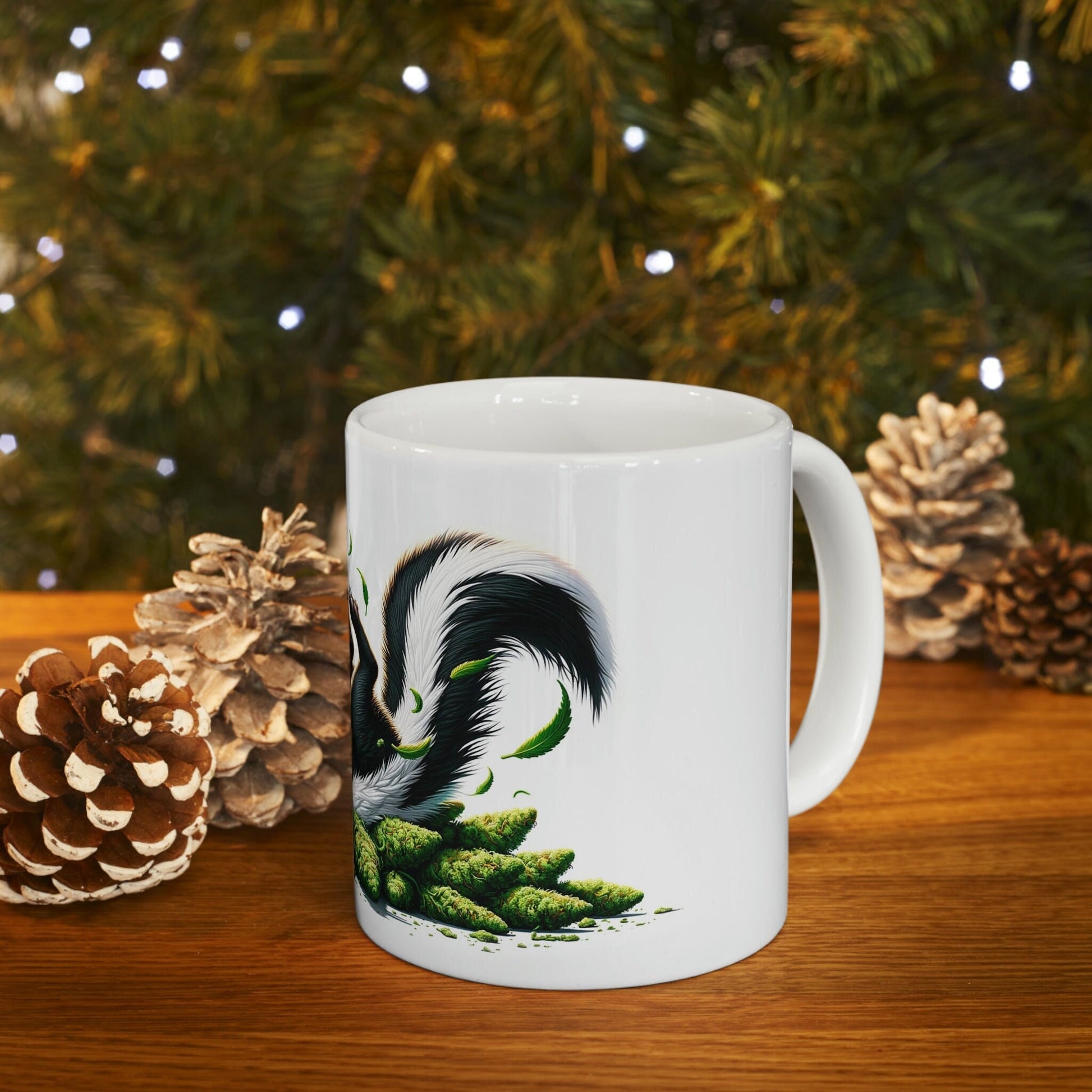 SKUNK - WEED Themed Coffee Mugs - Perfect Gift for Smokers, Stoners, Growers; Animal Lovers - Marijuana Mug for Wake and Bake