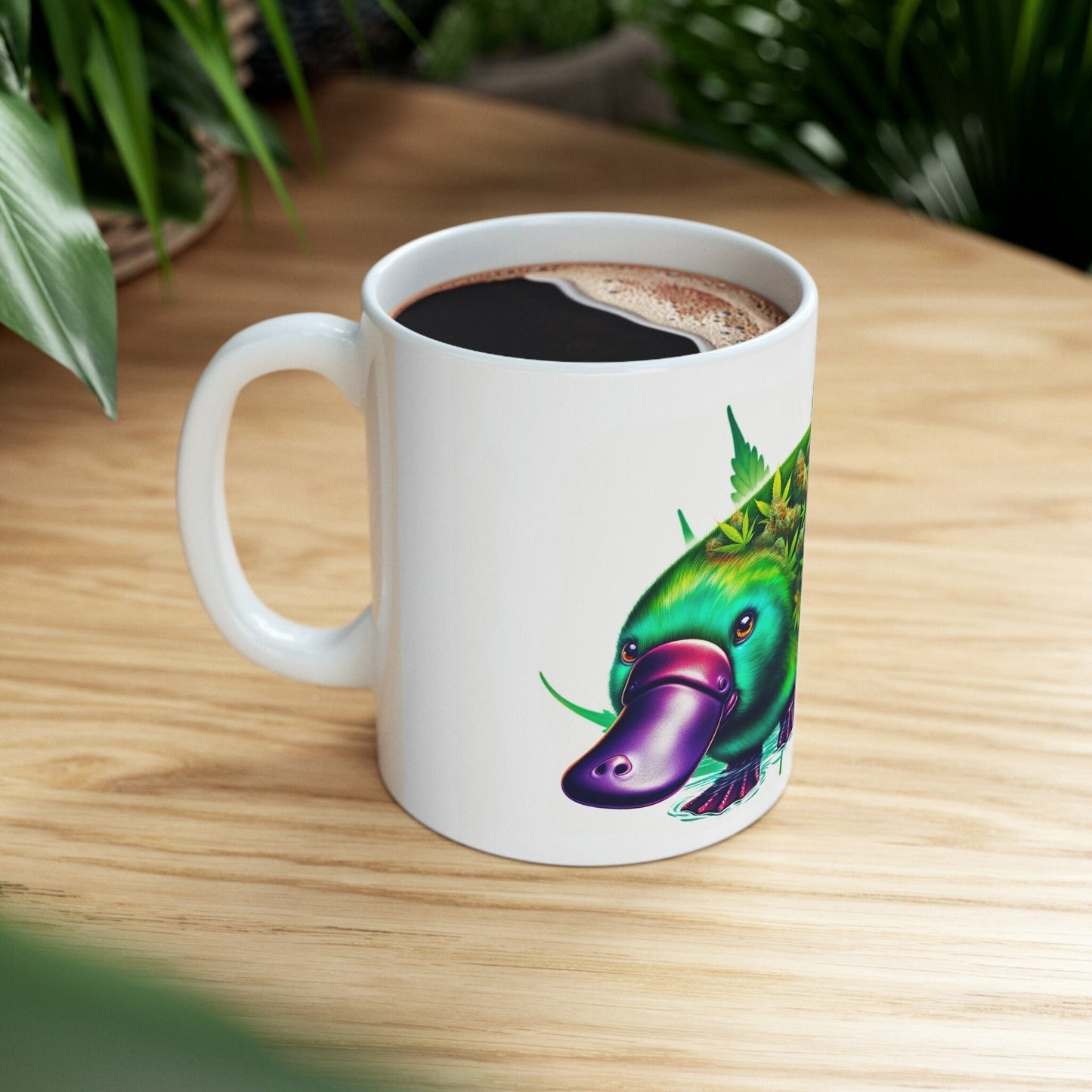 WEED PLATYPUS - Marijuana Themed Coffee Mugs - Perfect Gift for Smokers, Stoners, Growers; Animal Lovers - Weed Mug for Wake and Bake