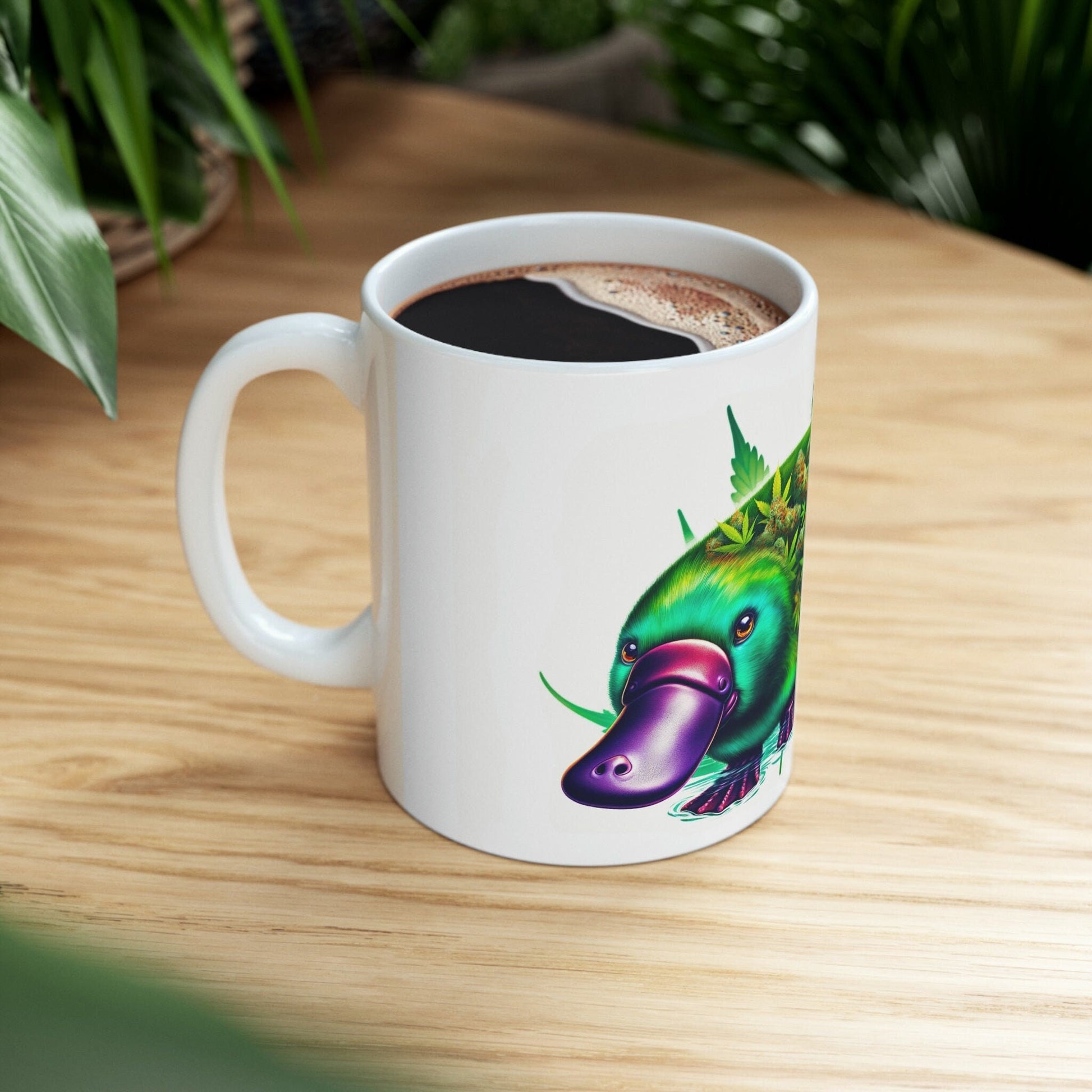 WEED PLATYPUS - Marijuana Themed Coffee Mugs - Perfect Gift for Smokers, Stoners, Growers; Animal Lovers - Weed Mug for Wake and Bake