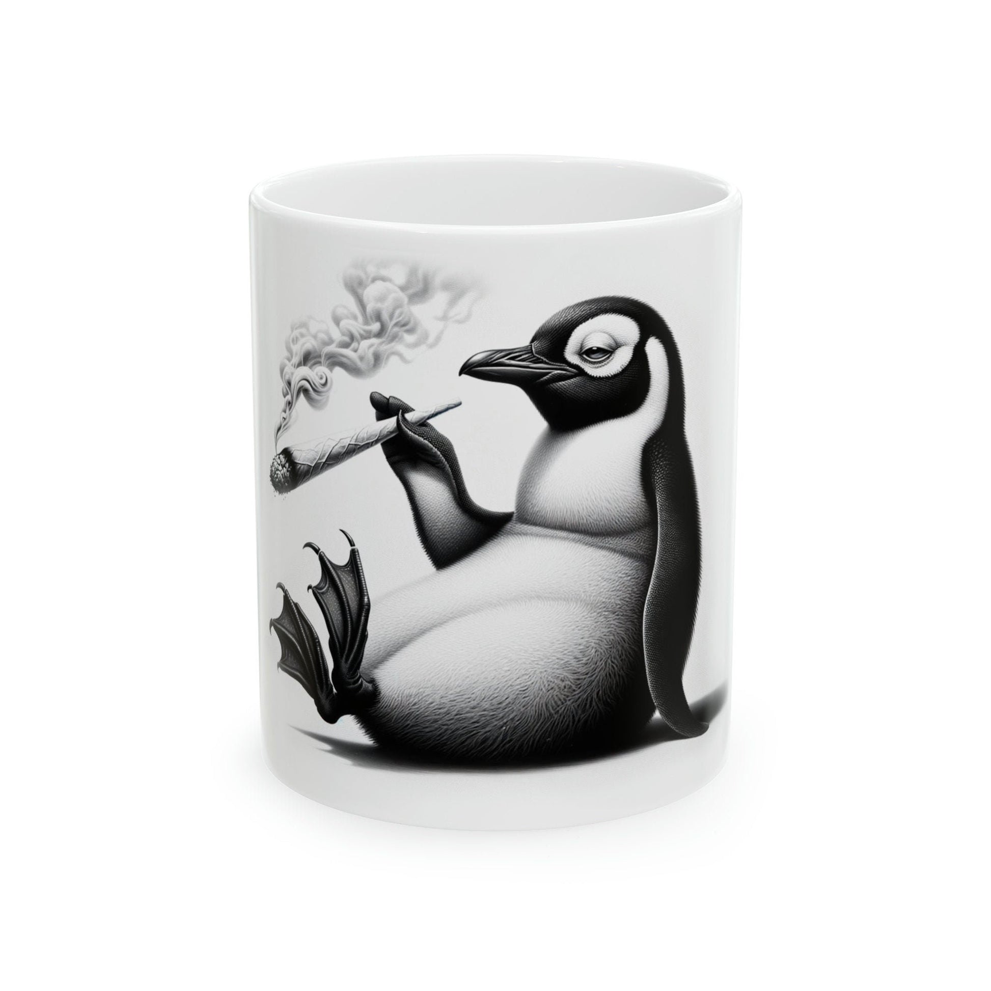 PENGUIN - WEED Themed Coffee Mugs - Perfect Gift for Smokers, Stoners, Growers; Animal Lovers - Marijuana Mug for Wake and Bake