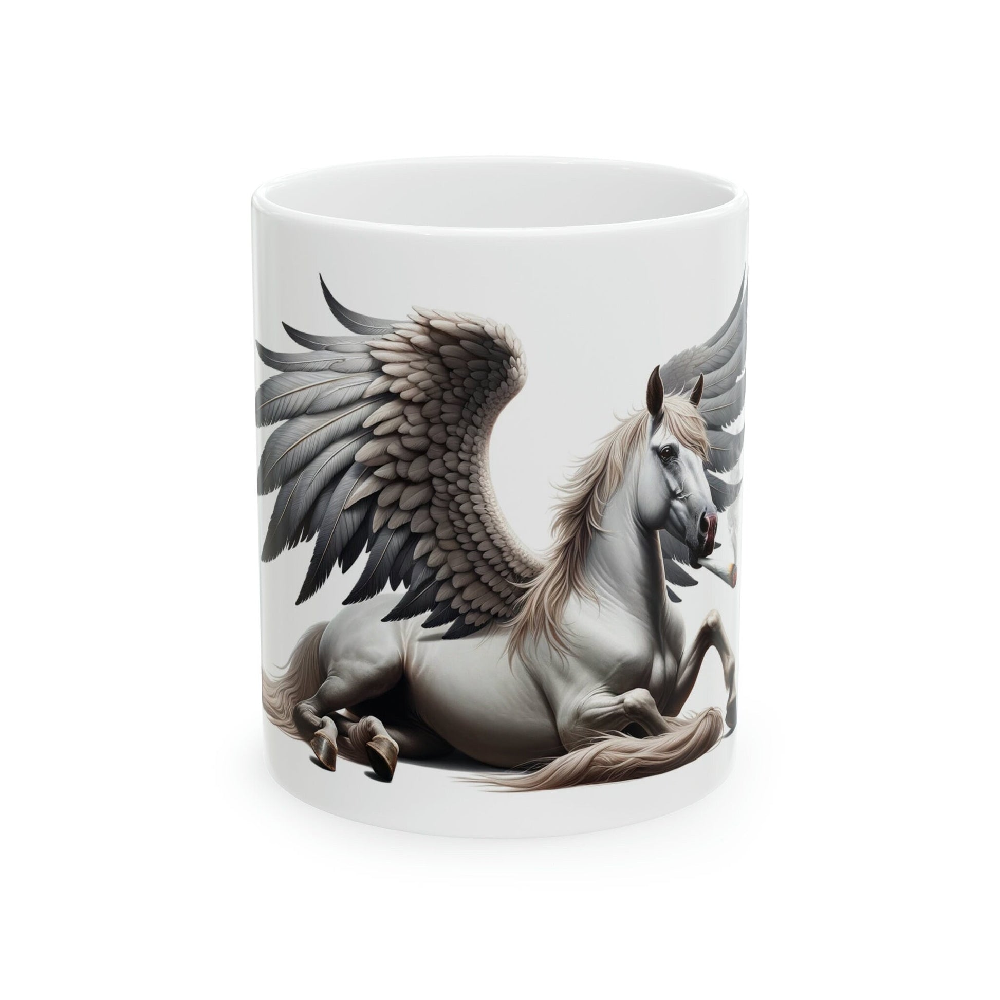 PEGASUS - WEED Themed Coffee Mugs - Perfect Gift for Smokers, Stoners, Growers; Animal Lovers - Marijuana Mug for Wake and Bake