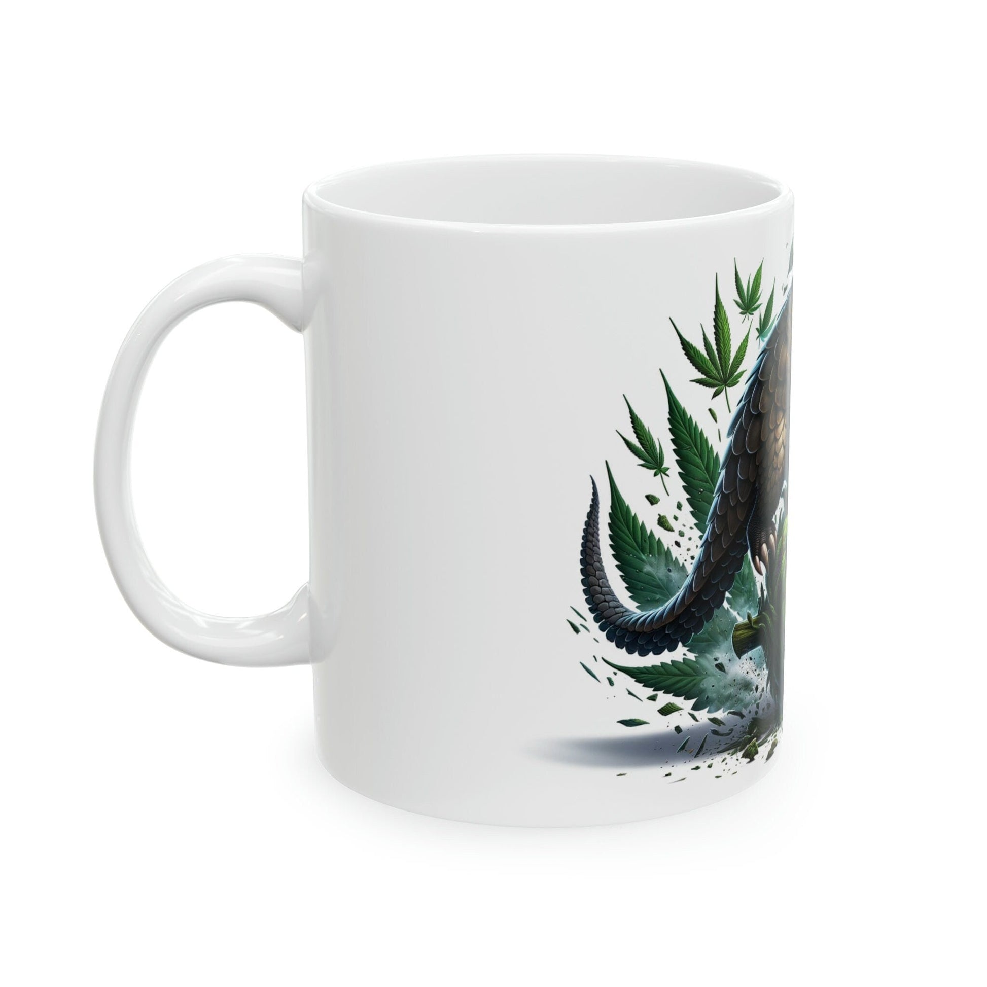 PANGOLIN - WEED Themed Coffee Mugs - Perfect Gift for Smokers, Stoners, Growers; Animal Lovers - Marijuana Mug for Wake and Bake