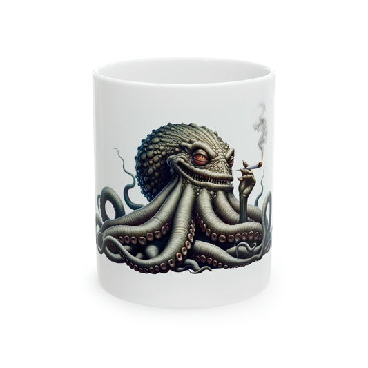 KRAKEN - WEED Themed Coffee Mugs - Perfect Gift for Smokers, Stoners, Growers; Animal Lovers - Marijuana Mug for Wake and Bake