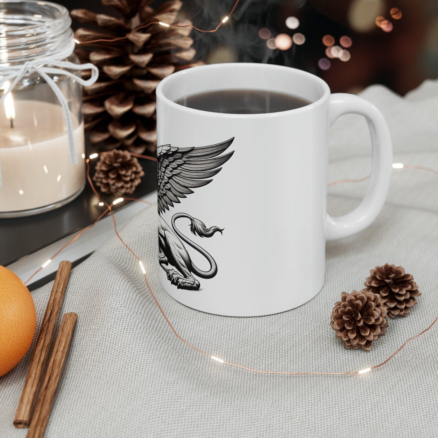 GRIFFIN - WEED Themed Coffee Mugs - Perfect Gift for Smokers, Stoners, Growers; Animal Lovers - Marijuana Mug for Wake and Bake