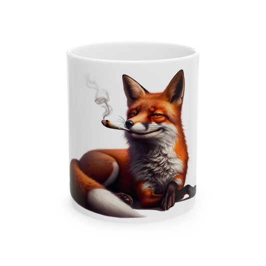 FOX - WEED Themed Coffee Mugs - Perfect Gift for Smokers, Stoners, Growers; Animal Lovers - Marijuana Mug for Wake and Bake