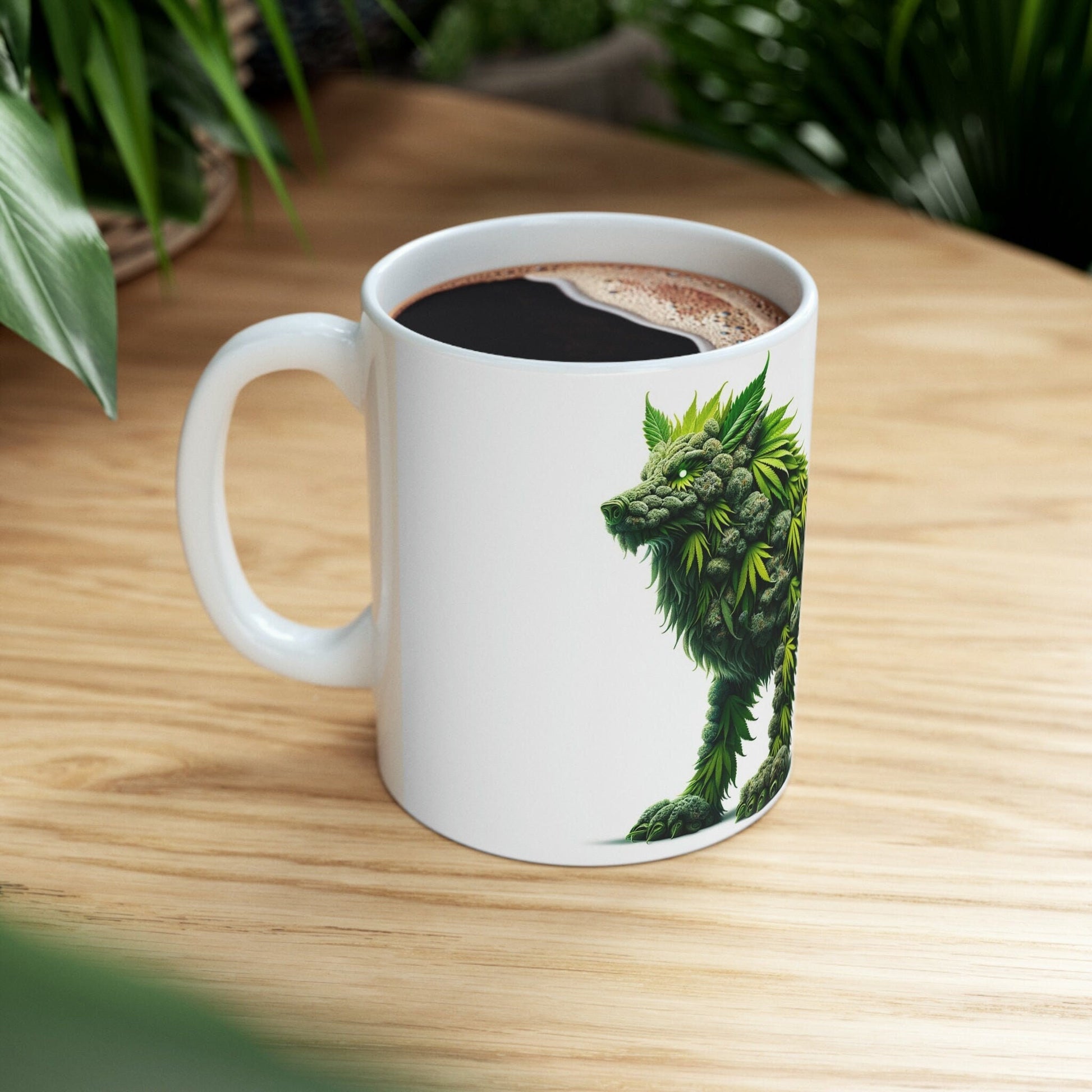 WEED FENRIR - Marijuana Themed Coffee Mugs - Perfect Gift for Smokers, Stoners, Growers; Animal Lovers - Weed Mug for Wake and Bake