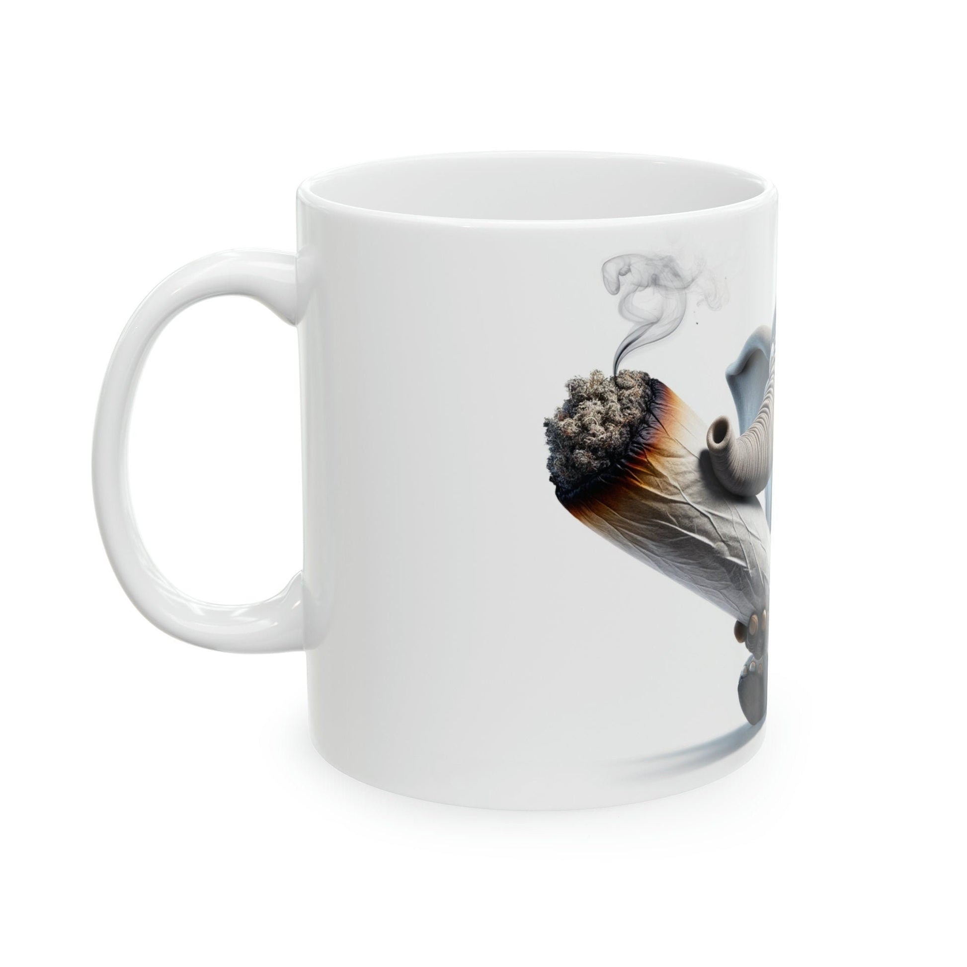 Baby ELEPHANT - WEED Themed Coffee Mugs - Perfect Gift for Smokers, Stoners, Growers; Animal Lovers - Marijuana Mug for Wake and Bake