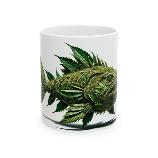 DUNKLEOSTEUS - WEED Themed Coffee Mugs - Perfect Gift for Smokers, Stoners, Growers; Animal Lovers - Marijuana Mug for Wake and Bake
