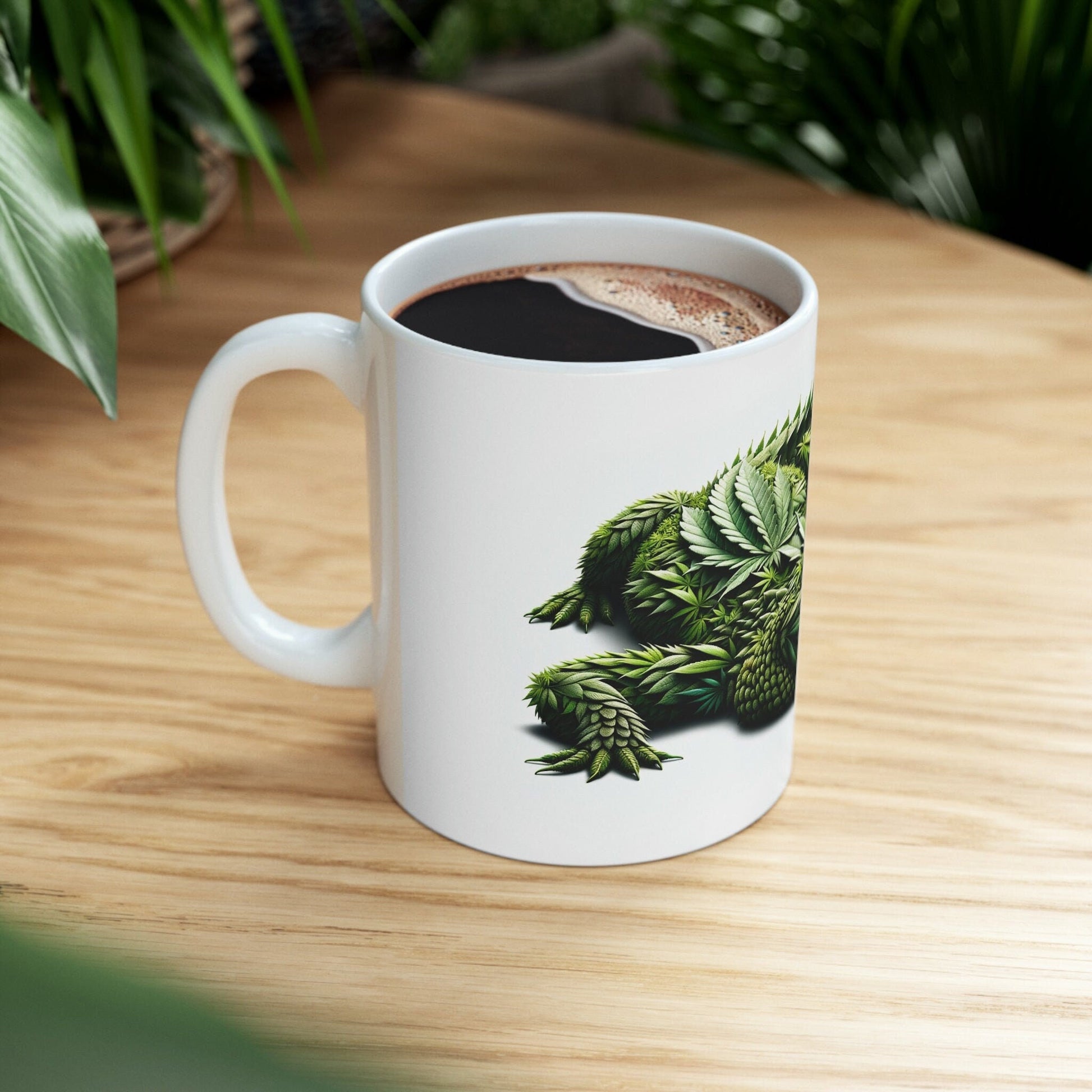 WEED CROCODILE - Marijuana Themed Coffee Mugs - Perfect Gift for Smokers, Stoners, Marijuana Lovers, Growers; Weed Mug for Wake and Bake