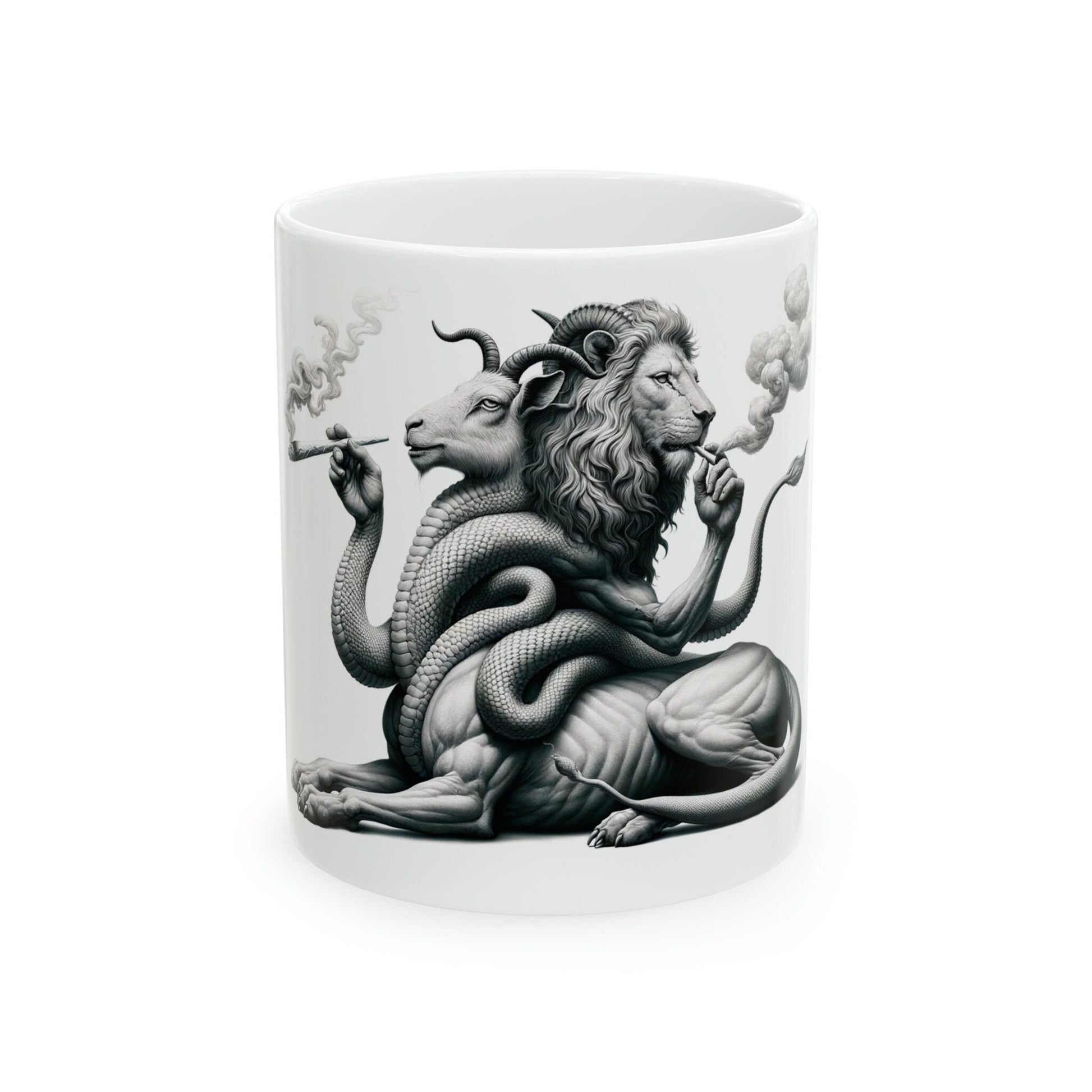 CHIMERA - WEED Themed Coffee Mugs - Perfect Gift for Smokers, Stoners, Marijuana Lovers, Growers; Smoker - Wake and Bake