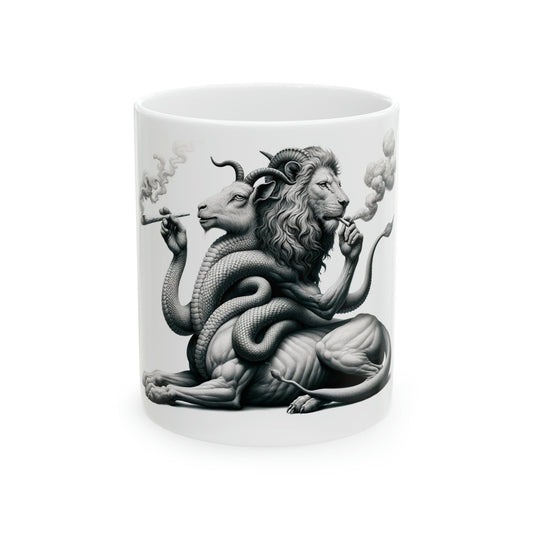 CHIMERA - WEED Themed Coffee Mugs - Perfect Gift for Smokers, Stoners, Marijuana Lovers, Growers; Smoker - Wake and Bake