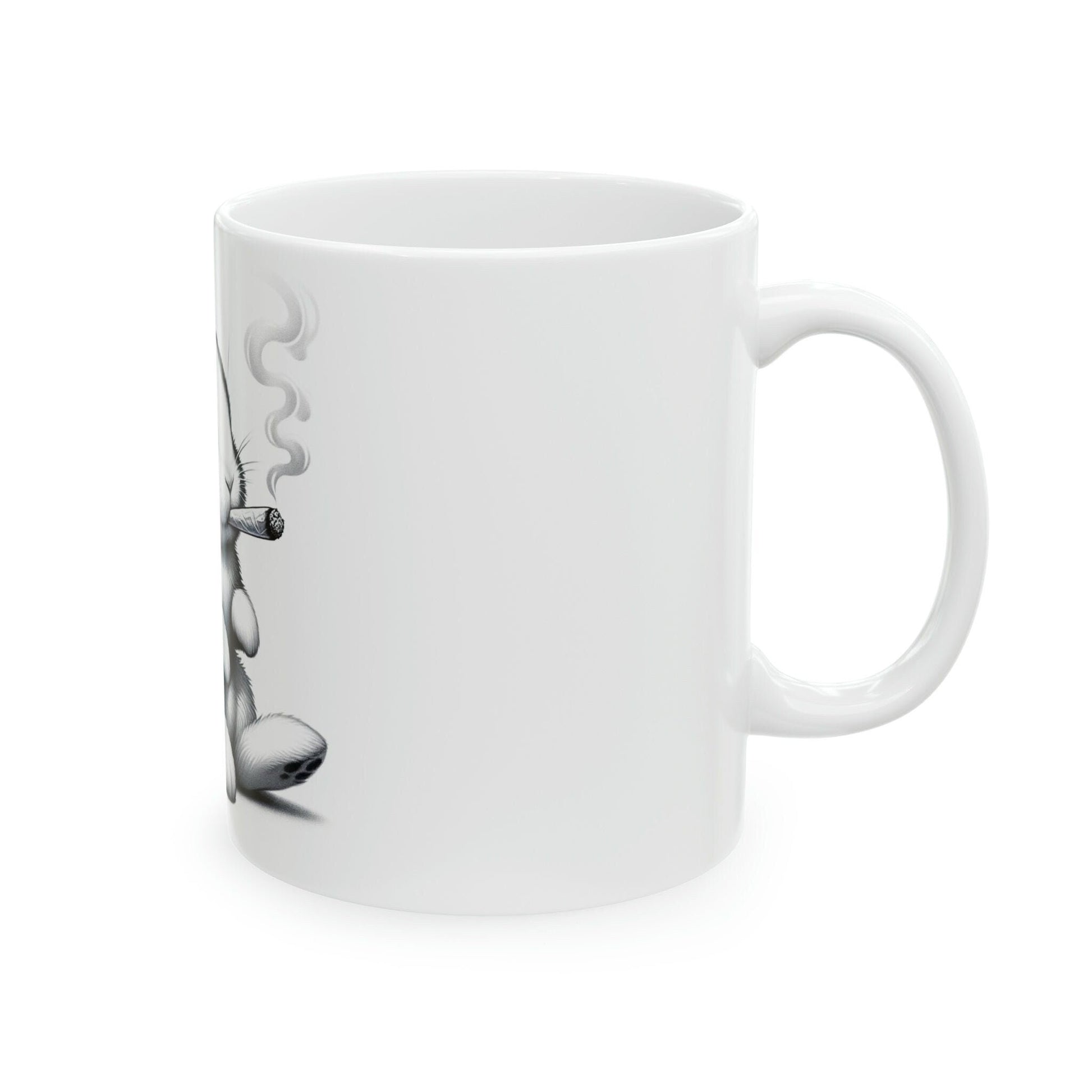 Smoking BUNNY - WEED Themed Coffee Mugs - Perfect Gift for Smokers, Stoners, Marijuana Lovers, Growers; Smoker - Wake and Bake