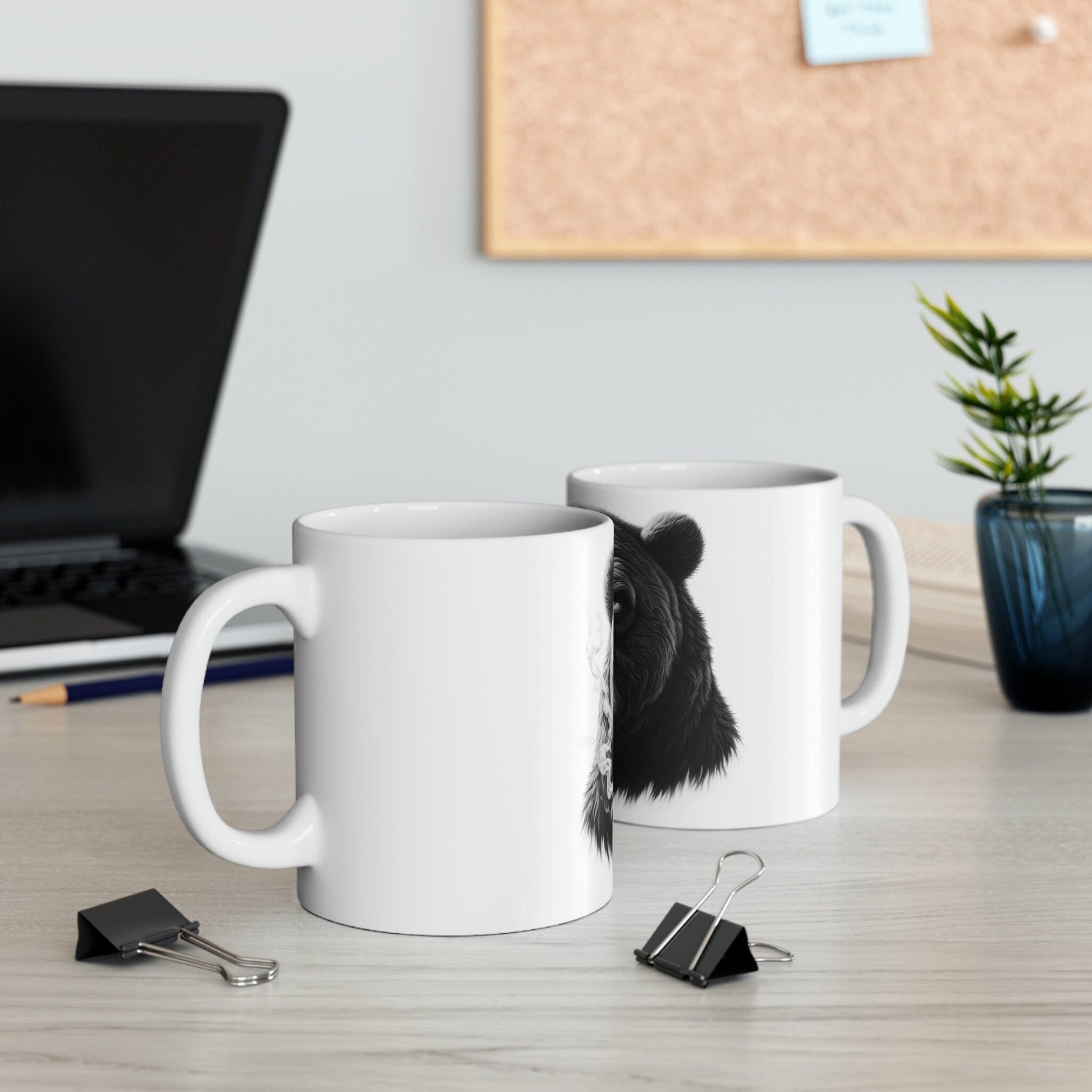 BEAR - WEED Themed Coffee Mugs - Perfect Gift for Smokers, Stoners, Marijuana Lovers, Growers; Smoker - Wake and Bake