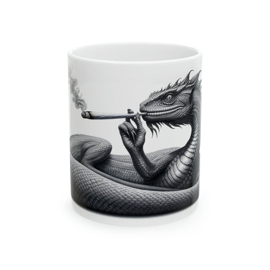 BASILSK - WEED Themed Coffee Mugs - Perfect Gift for Smokers, Stoners, Marijuana Lovers, Growers; Smoker Enthusiasts - Wake and Bake