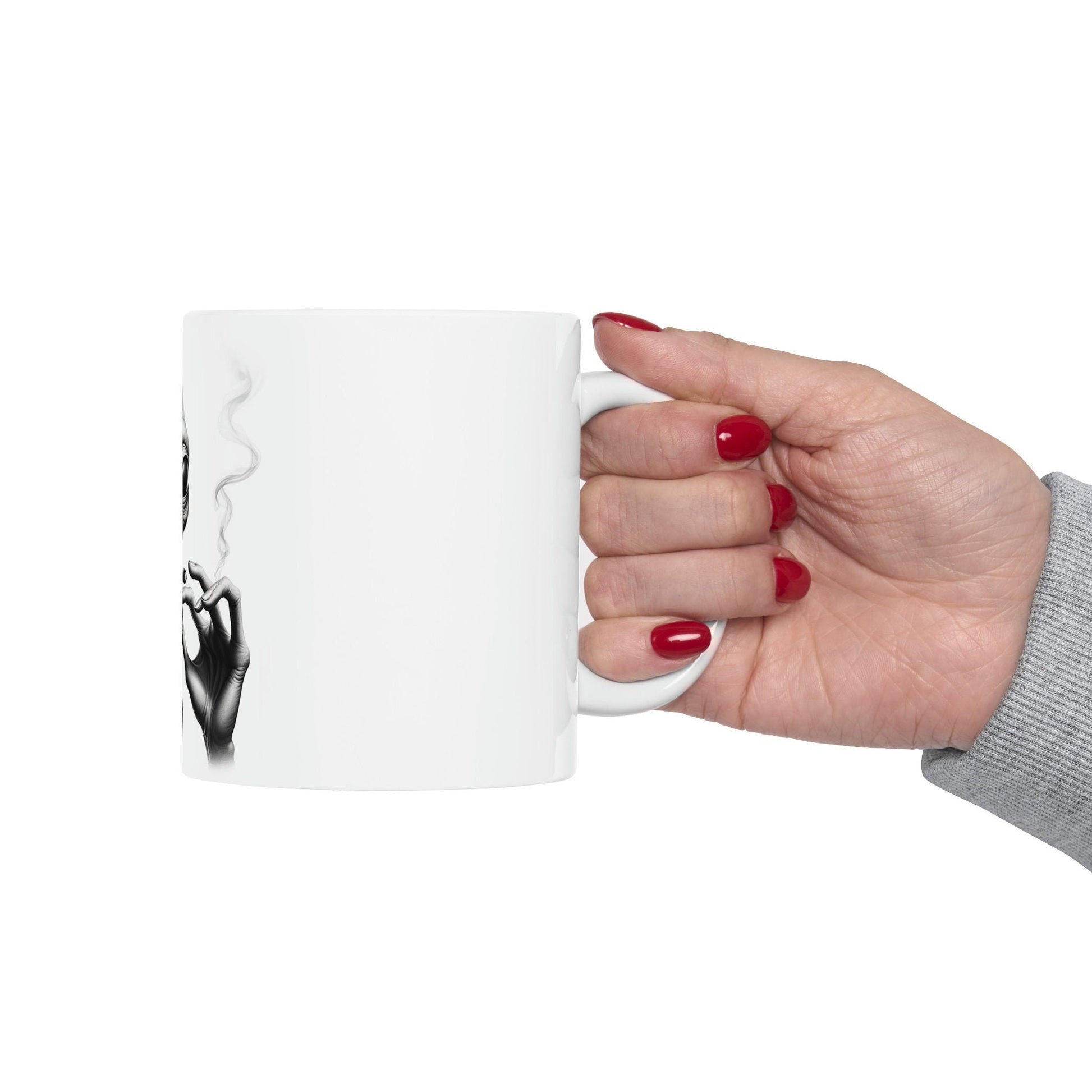 ALIEN - WEED Themed Coffee Mugs - Perfect Gift for Smokers, Stoners, Marijuana Lovers, Growers; Smoker - Wake and Bake