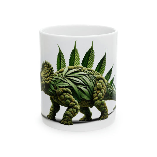 WEED ANKYLOSAUR - Marijuana Themed Coffee Mugs - Perfect Gift for Smokers, Stoners, Marijuana Lovers, Growers; Weed Mug for Wake and Bake