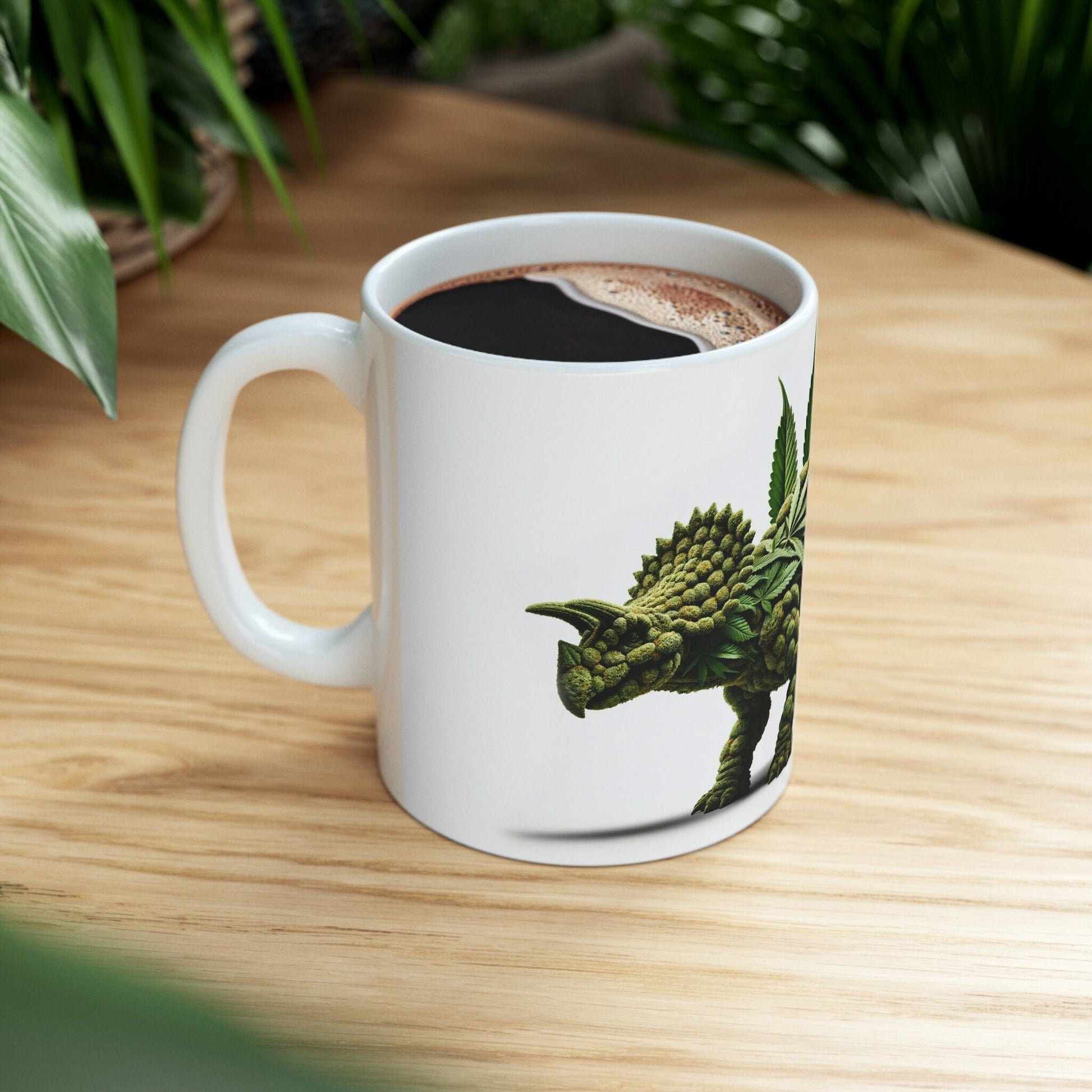 WEED ANKYLOSAUR - Marijuana Themed Coffee Mugs - Perfect Gift for Smokers, Stoners, Marijuana Lovers, Growers; Weed Mug for Wake and Bake
