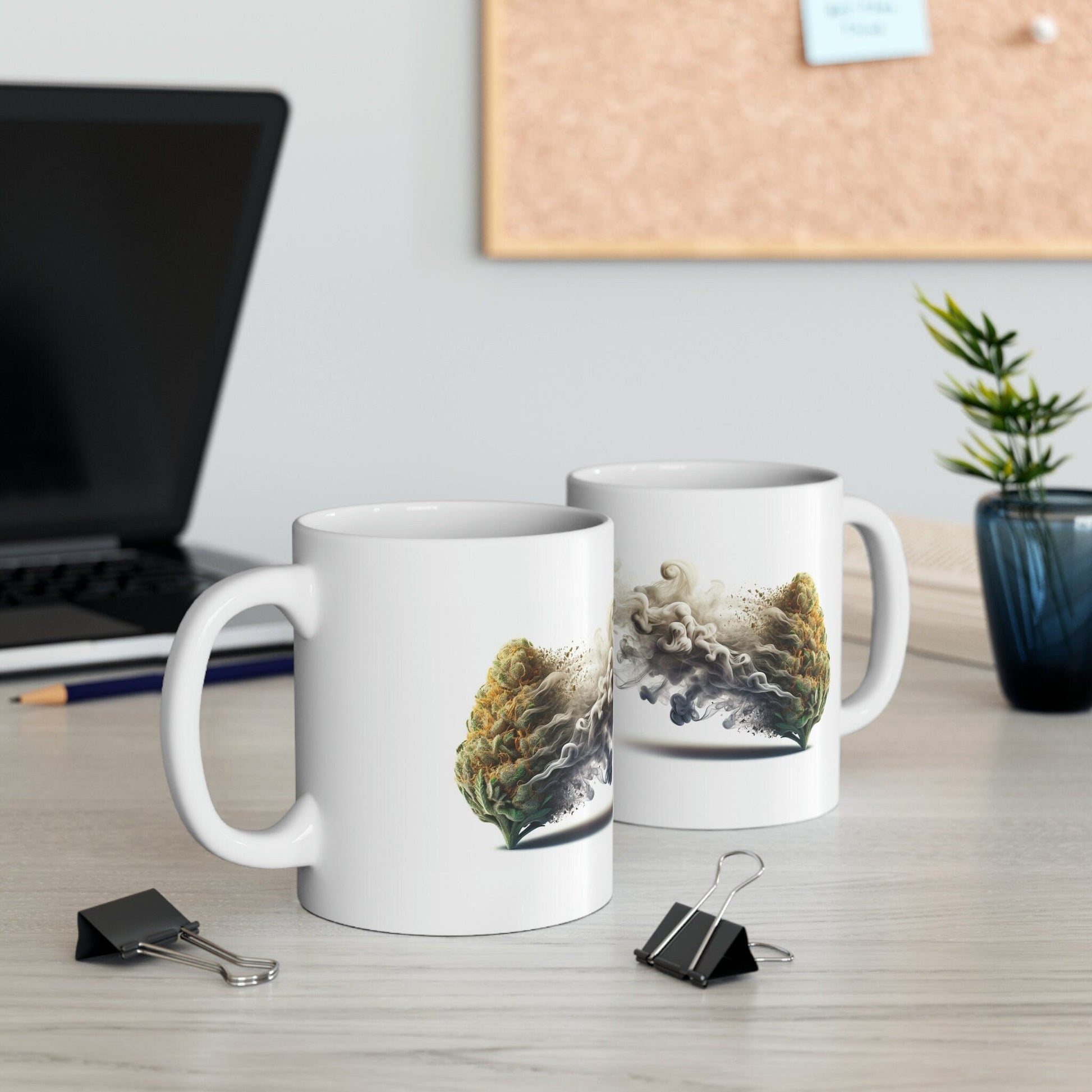 SMOKEY NUG - WEED Themed Coffee Mugs - Perfect Gift for Smokers, Stoners, Marijuana Lovers, Growers; Smoker Enthusiast - Wake and Bake