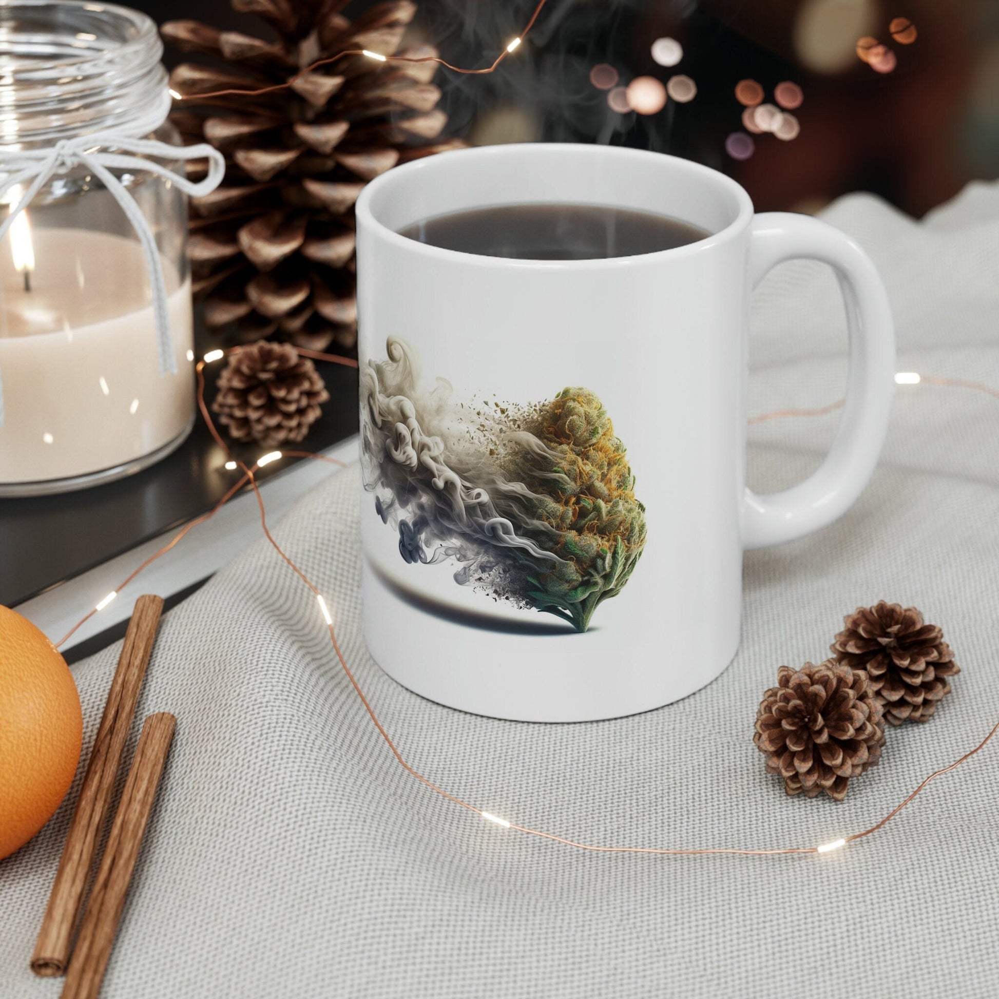 SMOKEY NUG - WEED Themed Coffee Mugs - Perfect Gift for Smokers, Stoners, Marijuana Lovers, Growers; Smoker Enthusiast - Wake and Bake