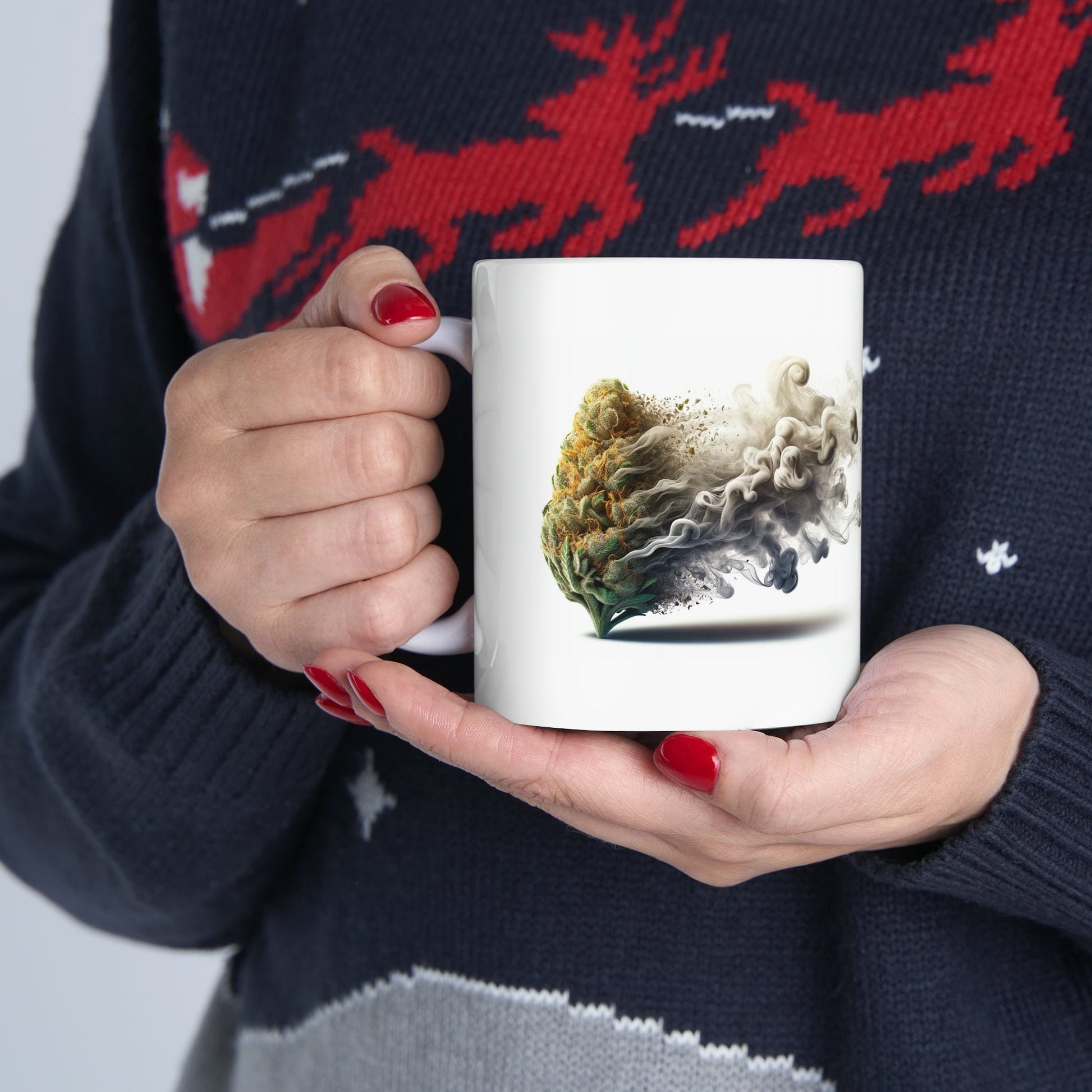 SMOKEY NUG - WEED Themed Coffee Mugs - Perfect Gift for Smokers, Stoners, Marijuana Lovers, Growers; Smoker Enthusiast - Wake and Bake