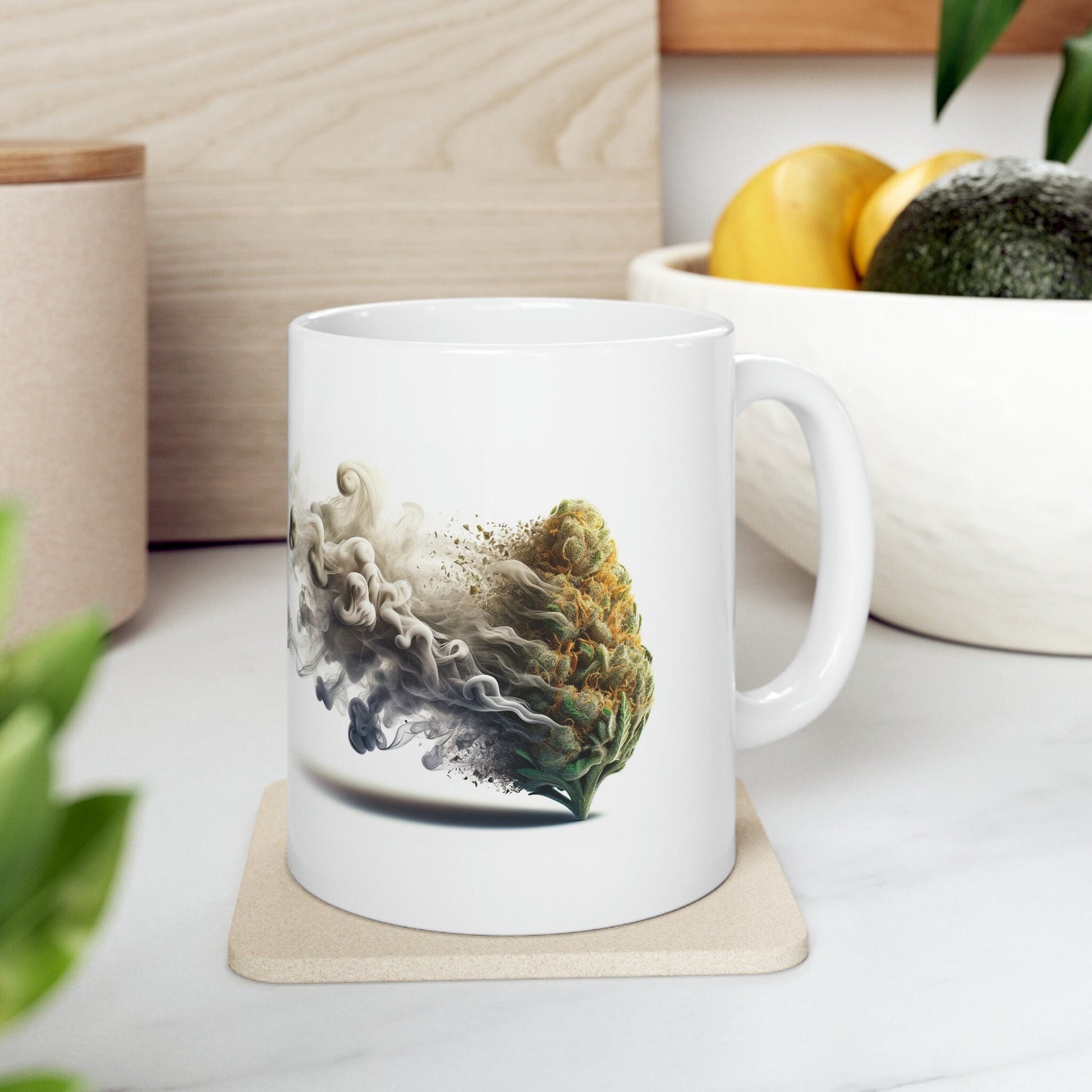 SMOKEY NUG - WEED Themed Coffee Mugs - Perfect Gift for Smokers, Stoners, Marijuana Lovers, Growers; Smoker Enthusiast - Wake and Bake