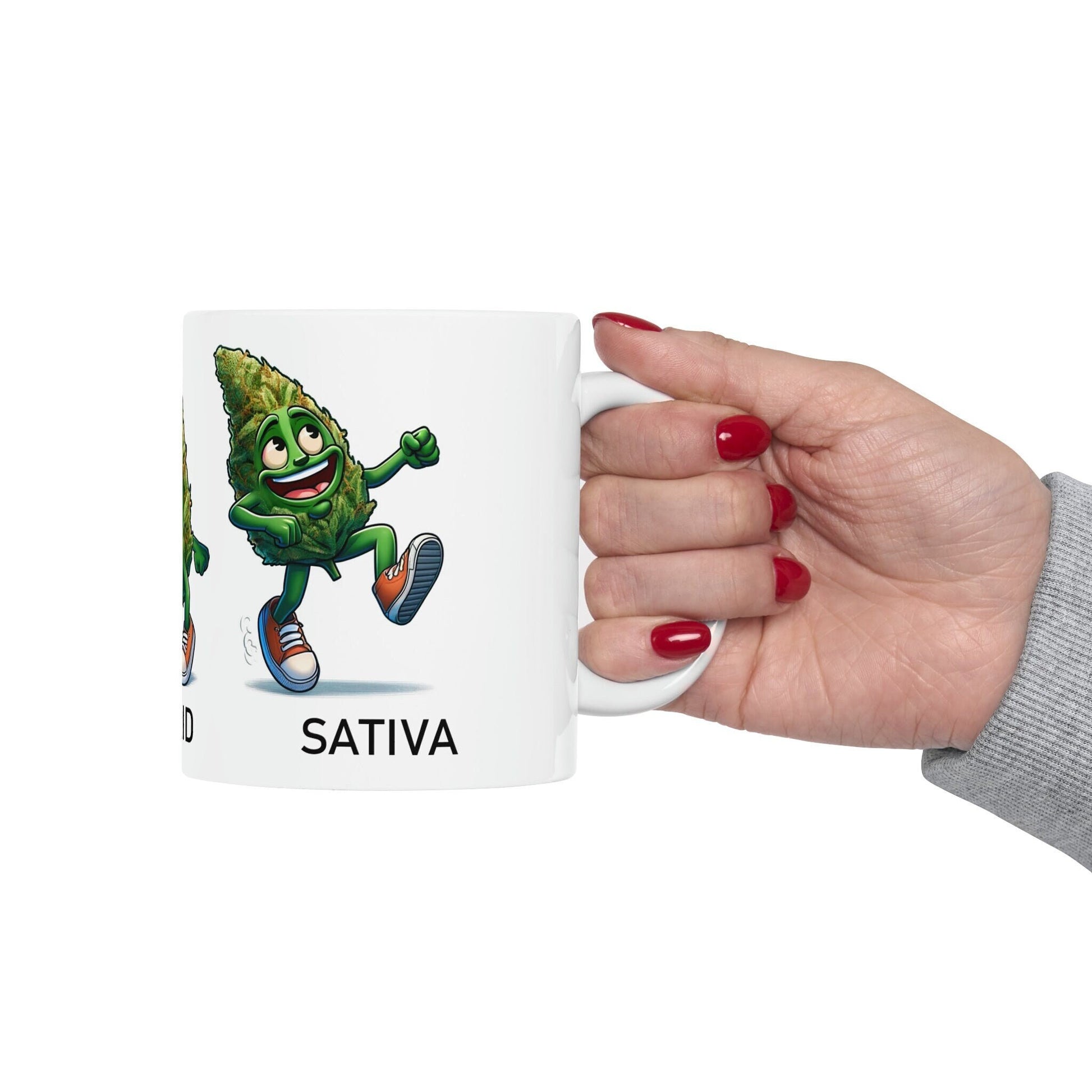 INDICA, HYBRID, SATIVA - Weed Themed Coffee Mugs - Perfect Gift for Smokers, Stoners, Marijuana Lovers, Growers - Wake and Bake Gifts