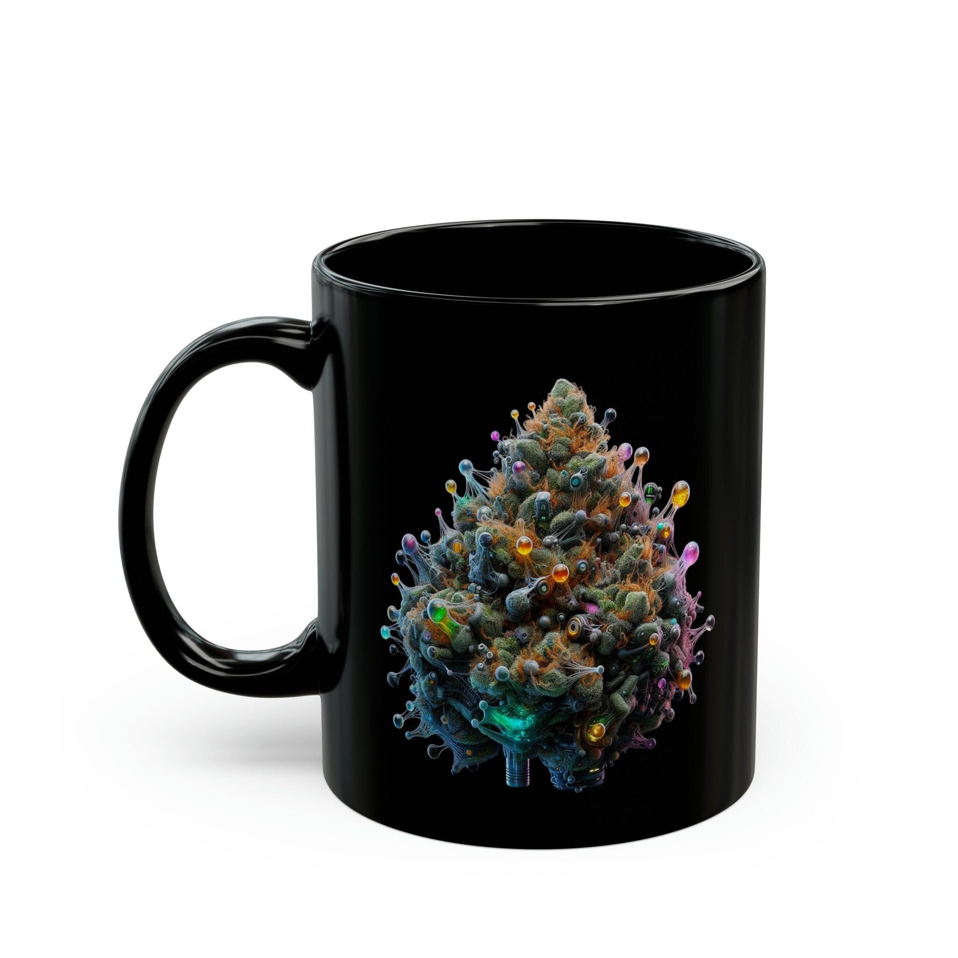 Colorful TERPS Weed Mug - BLACK Themed Coffee Mugs - Perfect Gift for Smokers, Stoners, Marijuana Lovers, Growers; Weed or Smoke Enthusiasts