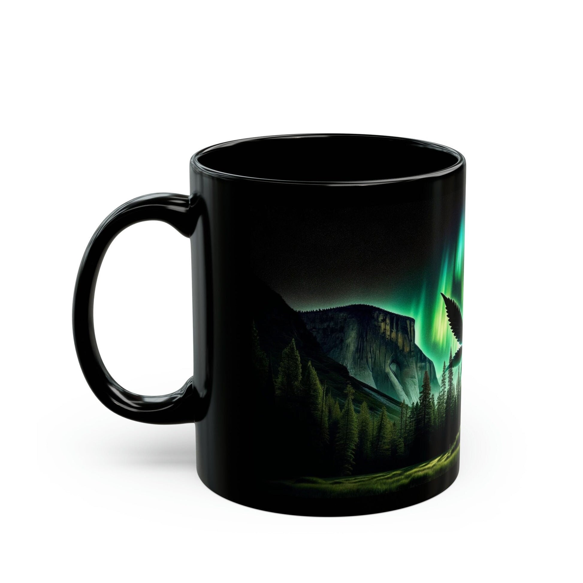 NORTHERN LIGHTS WEED - Black Themed Coffee Mugs - Perfect Gift for Smokers, Stoners, Marijuana Lovers, Growers; Weed or Smoke Enthusiasts