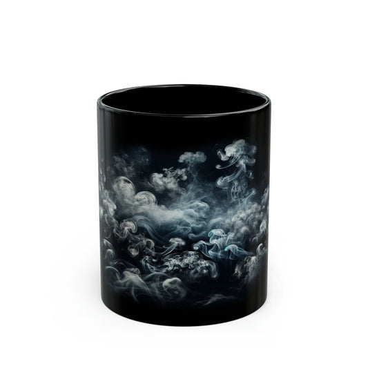 SMOKE Mug - BLACK Themed Coffee Mugs - Perfect Gift for Smokers, Stoners, Marijuana Lovers, Growers; Weed or Smoke Enthusiasts