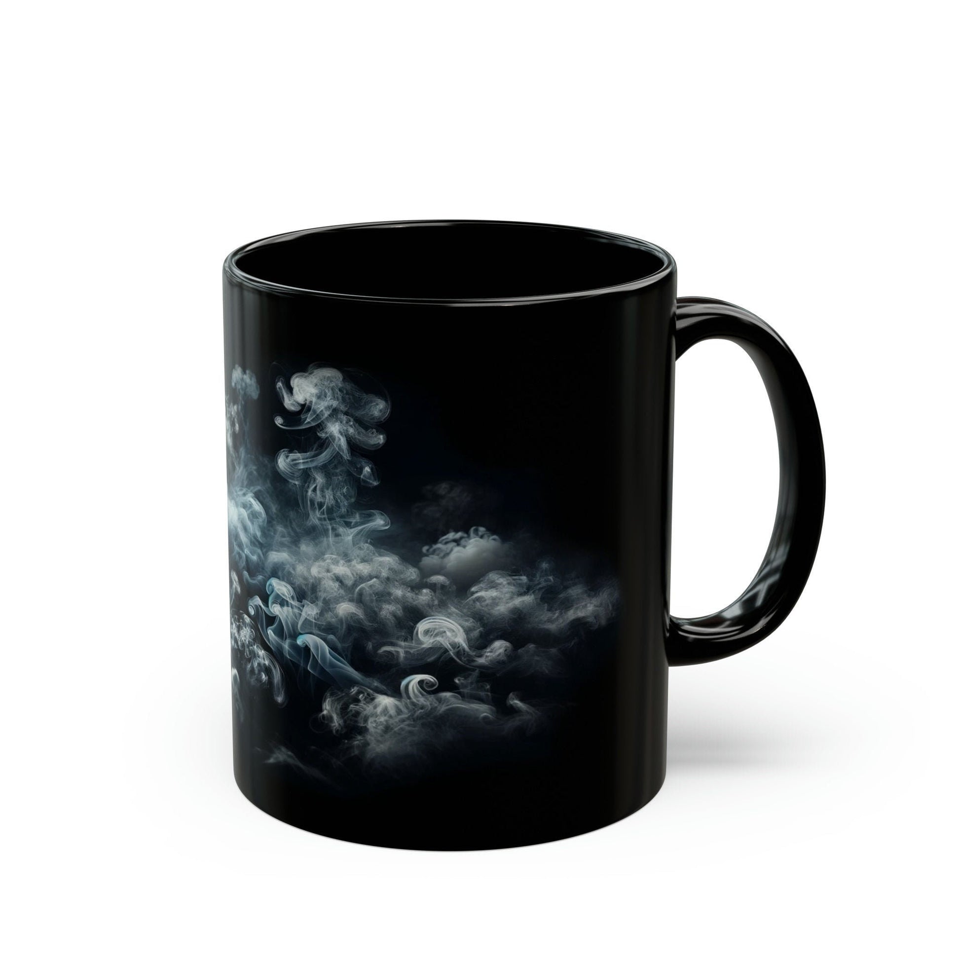 SMOKE Mug - BLACK Themed Coffee Mugs - Perfect Gift for Smokers, Stoners, Marijuana Lovers, Growers; Weed or Smoke Enthusiasts