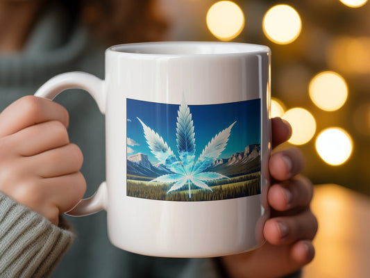WYOMING Weed Mug - State Themed Coffee Mugs, Marijuana Graphic - Perfect Gift for Smokers, Weed Lovers, Stoners - Cannabis Decor