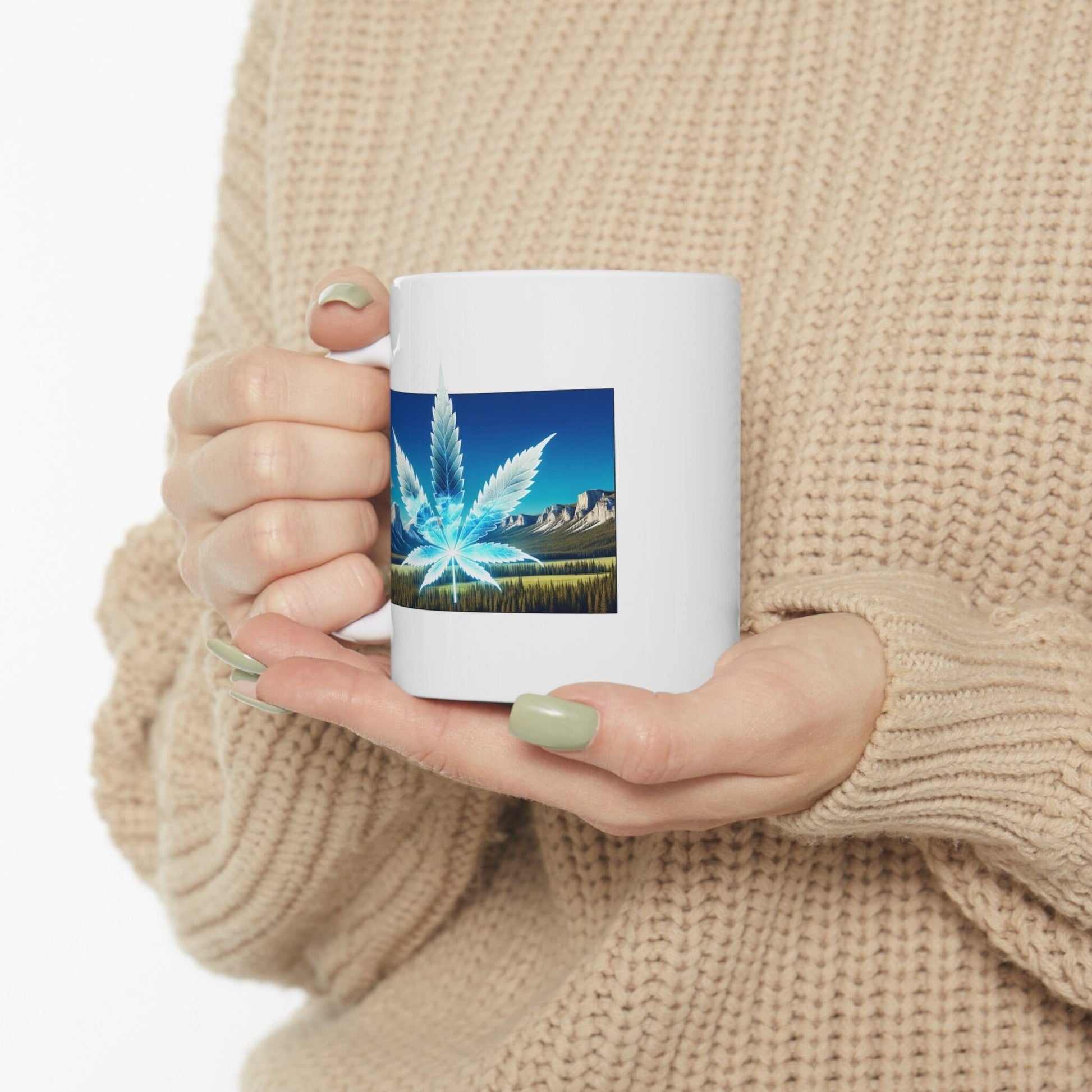 WYOMING Weed Mug - State Themed Coffee Mugs, Marijuana Graphic - Perfect Gift for Smokers, Weed Lovers, Stoners - Cannabis Decor