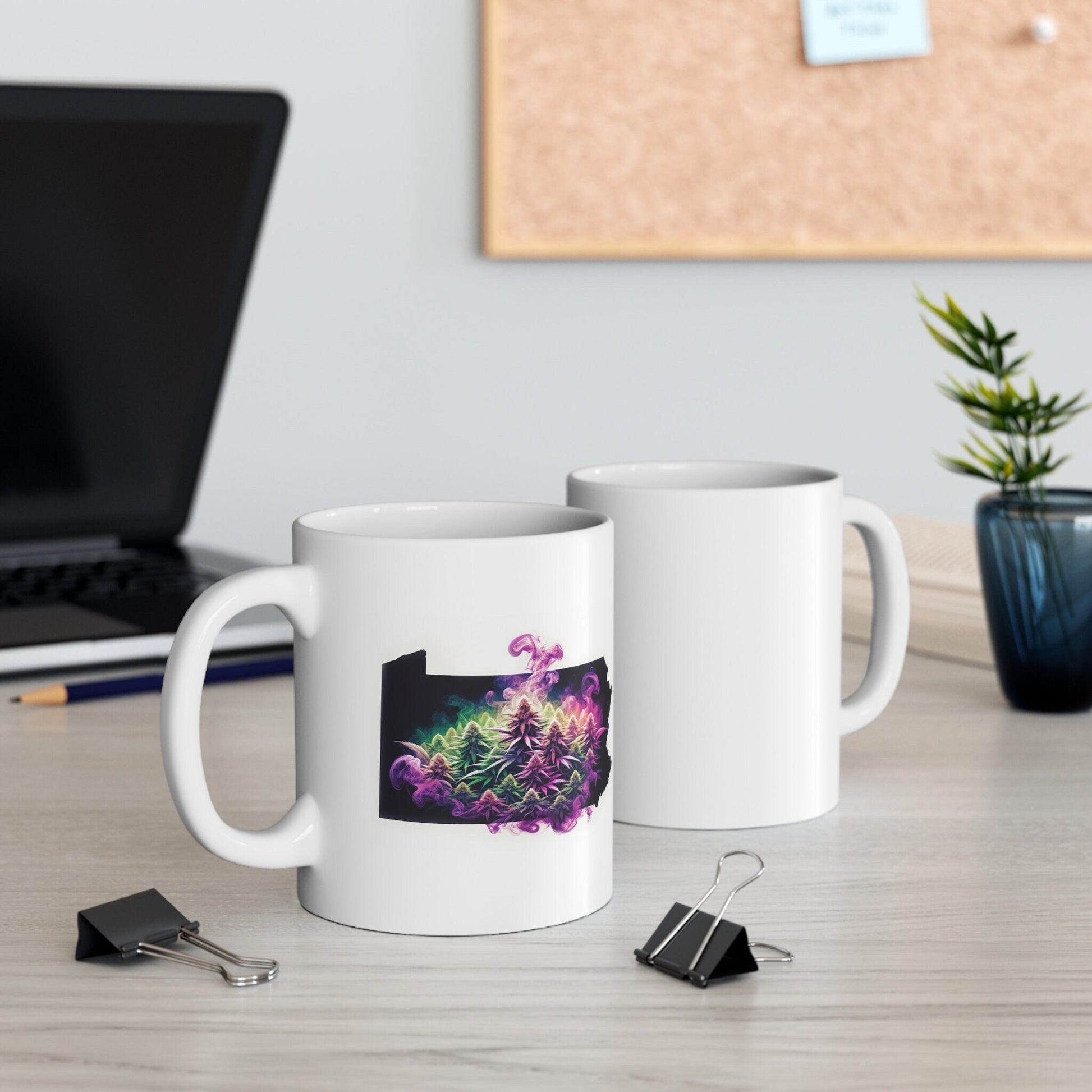 PENNSYLVANIA Weed Mug - State Themed Coffee Mugs, Marijuana Graphic - Perfect Gift for Smokers, Weed Lovers, Stoners - Cannabis Decor