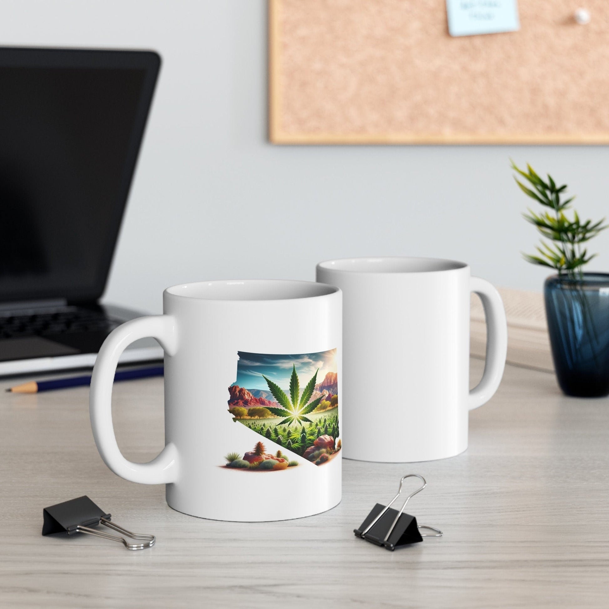 NEVADA Weed Mug - State Themed Coffee Mugs, Marijuana Graphic - Perfect Gift for Smokers, Weed Lovers, Stoners - Cannabis Decor